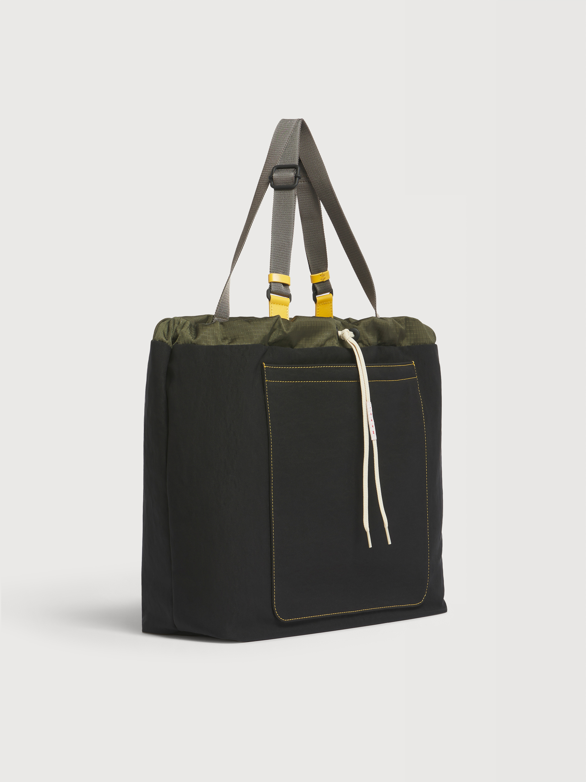Black technical fabric tote bag - Shopping Bags - Image 2