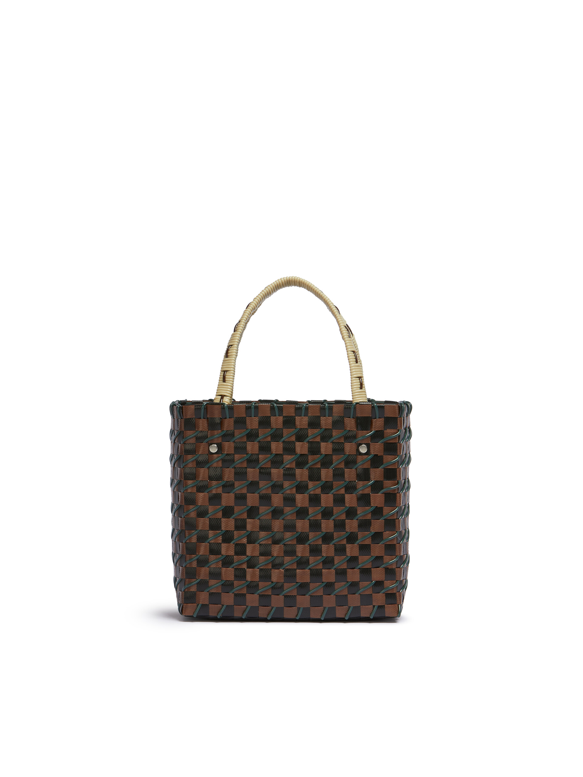 ブラウン MARNI MARKET Diagonal Cable ミニ バスケットバッグ