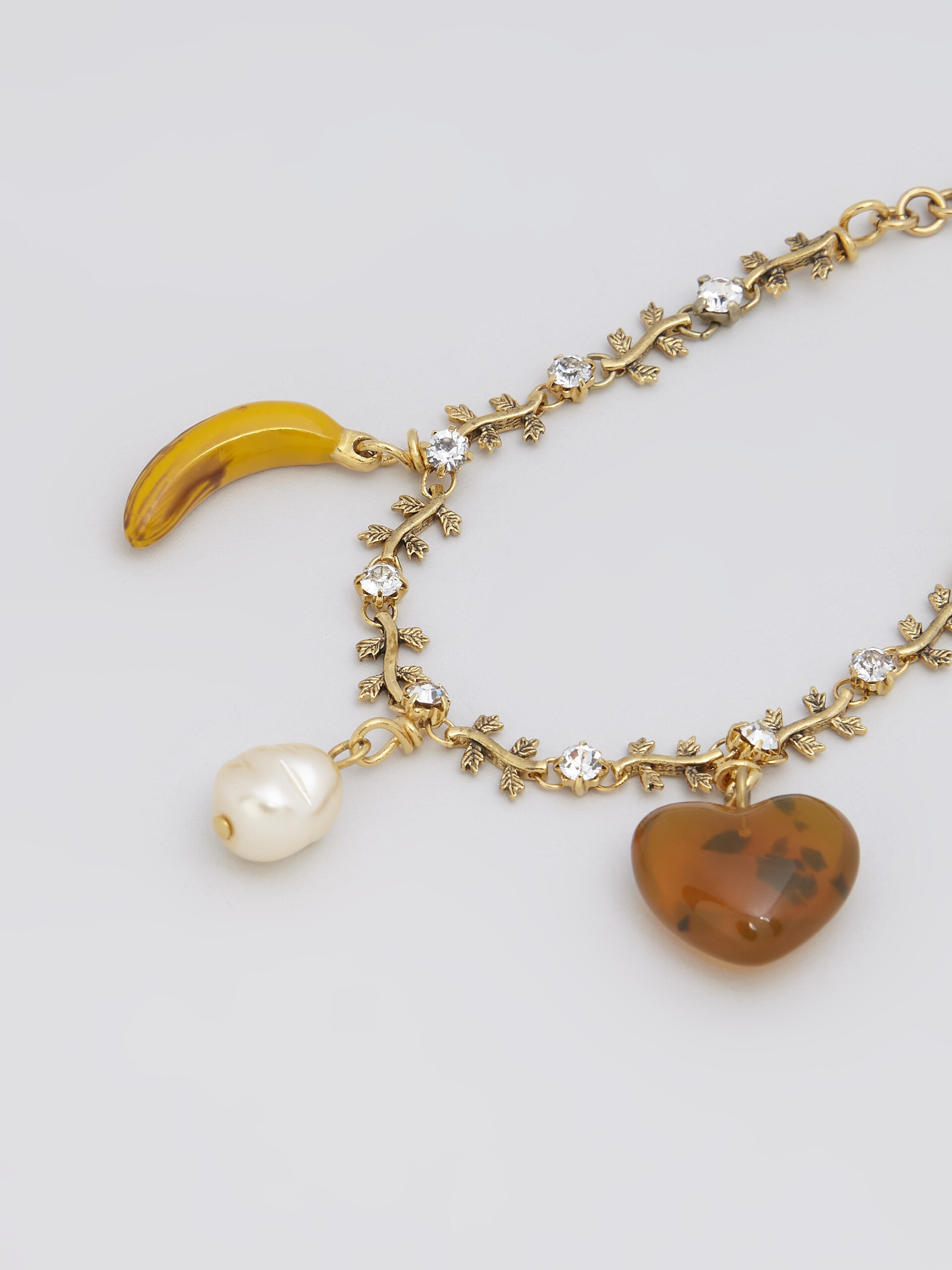 Brass glass and resin FOUND TREASURES bracelet - Bracelets - Image 4