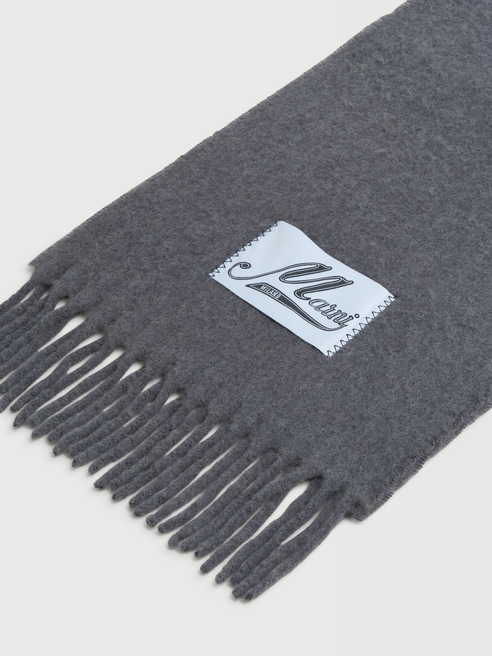Light blue alpaca scarf - Scarves - Image 2