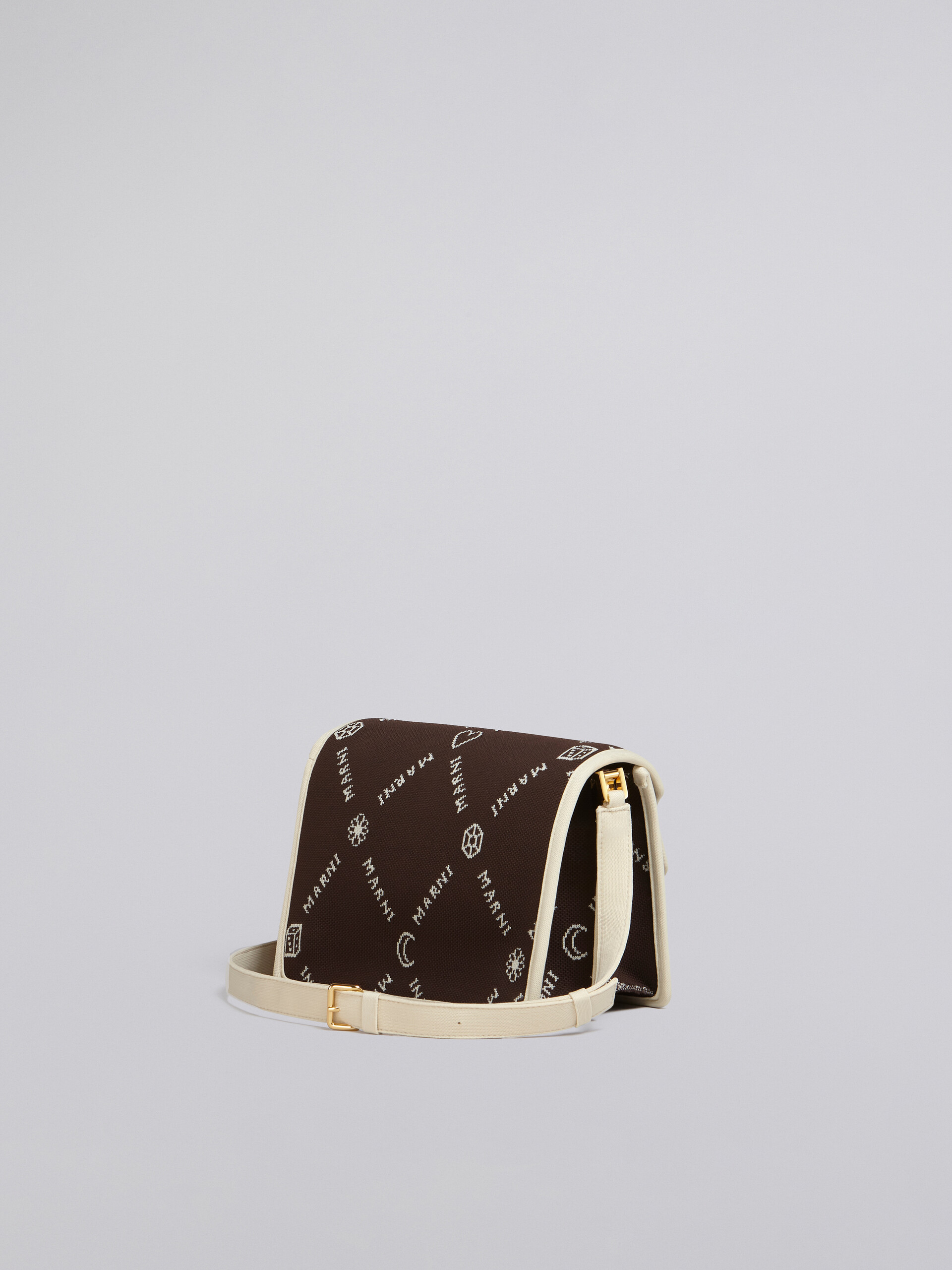 TRUNK SOFT medium bag in brown Marnigram jacquard - Shoulder Bag - Image 3