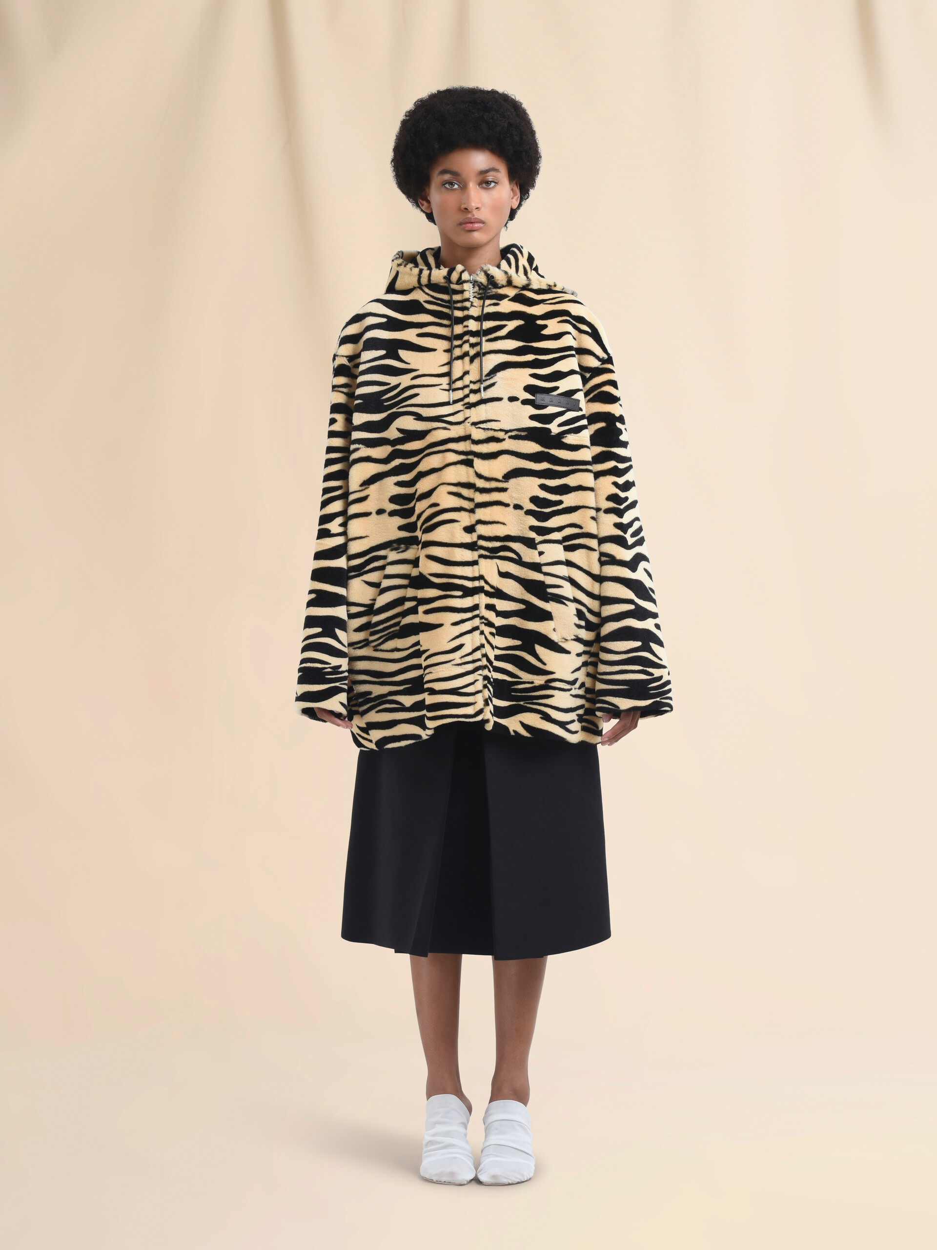 Shearling tiger print hoodie - Jackets - Image 2