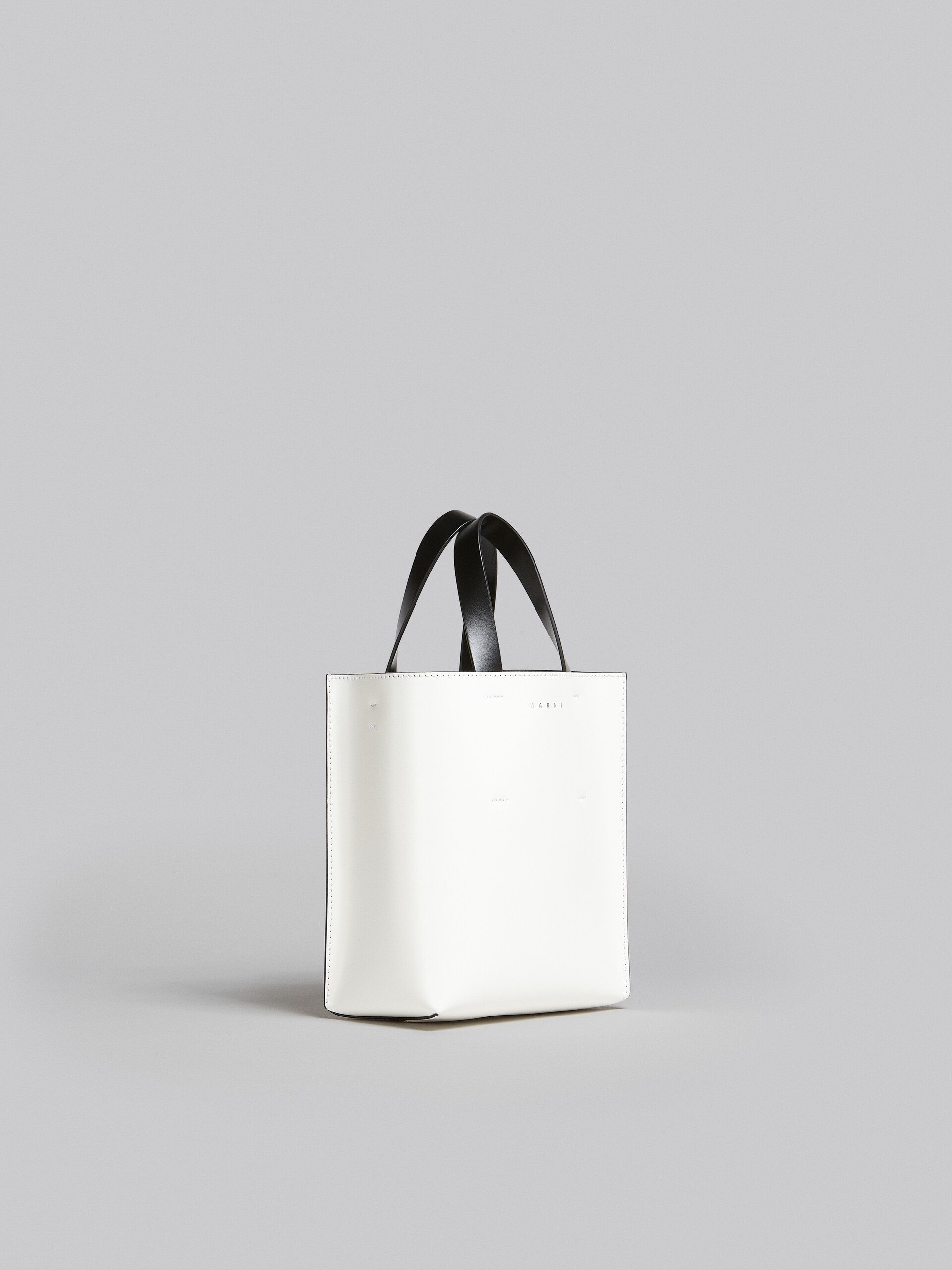 Museo Mini Bag in pink white and black leather - Shopping Bags - Image 6