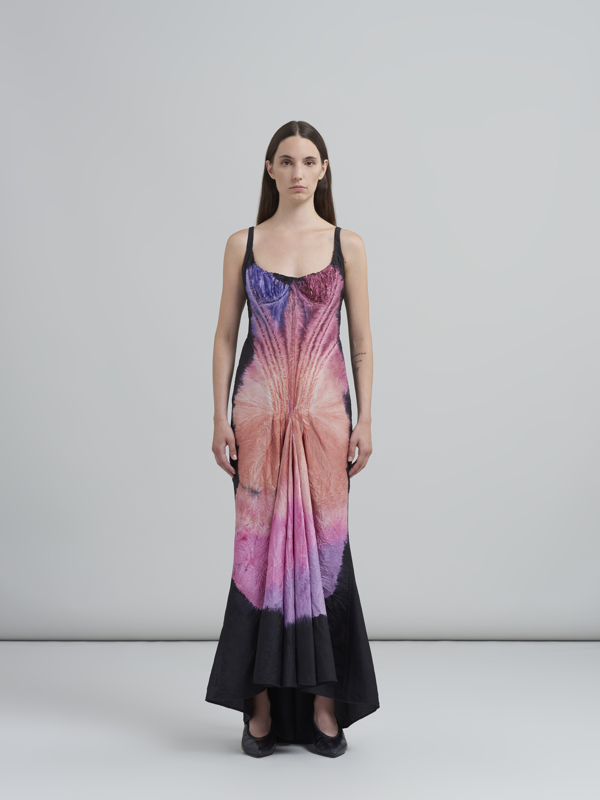 Dyed rainbow silk taffeta dress - Dresses - Image 2