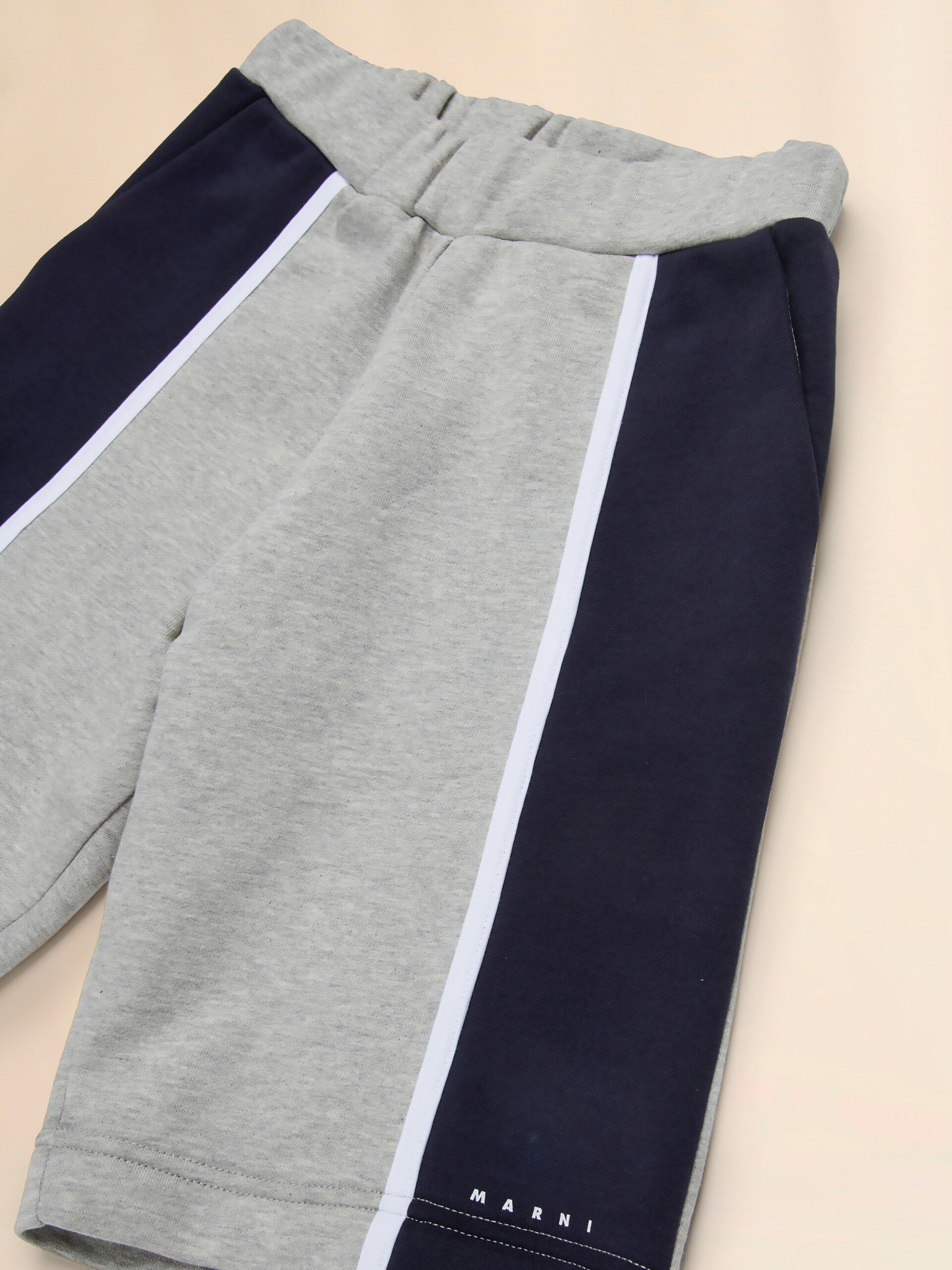 Fleece shorts with colorblock details - Pants - Image 3
