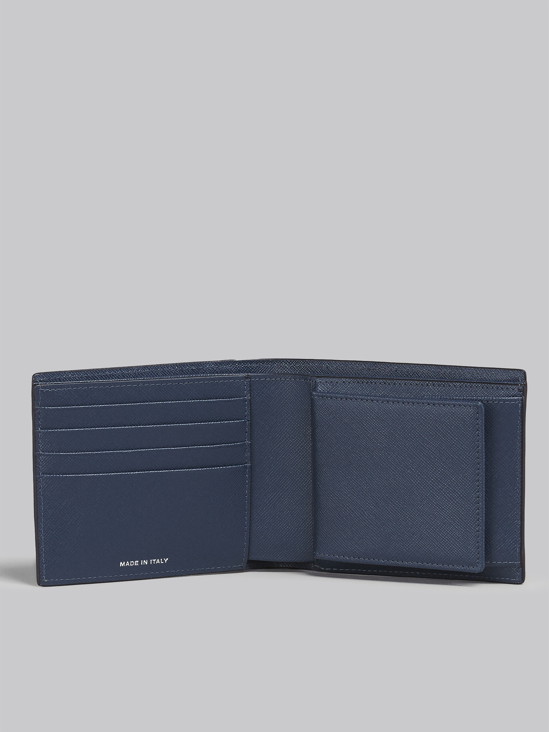 Black green and blue saffiano leather bi-fold wallet - Wallets - Image 2