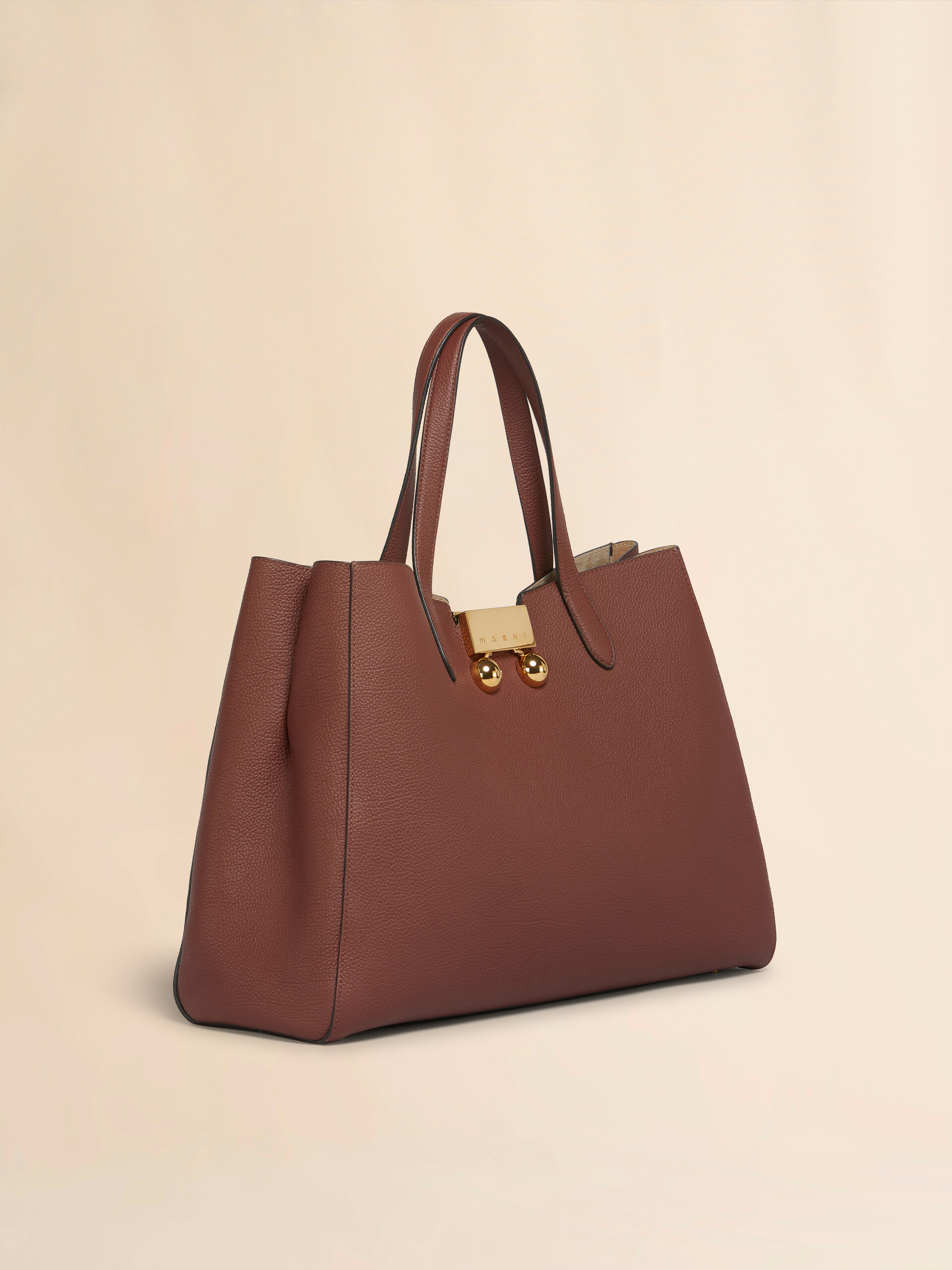 Black leather medium Trunkaroo Tote handBag - Handbag - Image 3