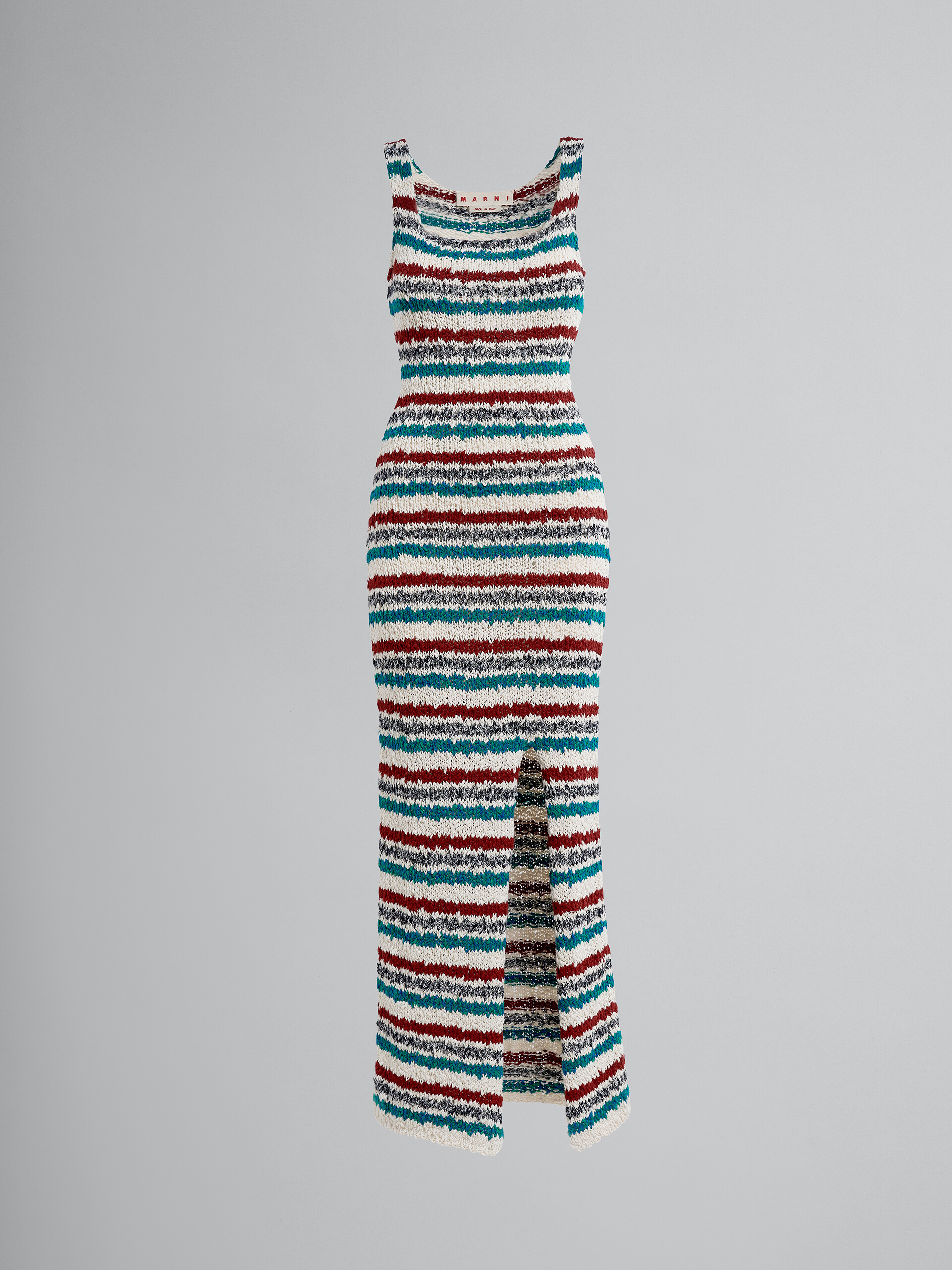 ストライプ コットンニットドレス - ドレス - Image 1