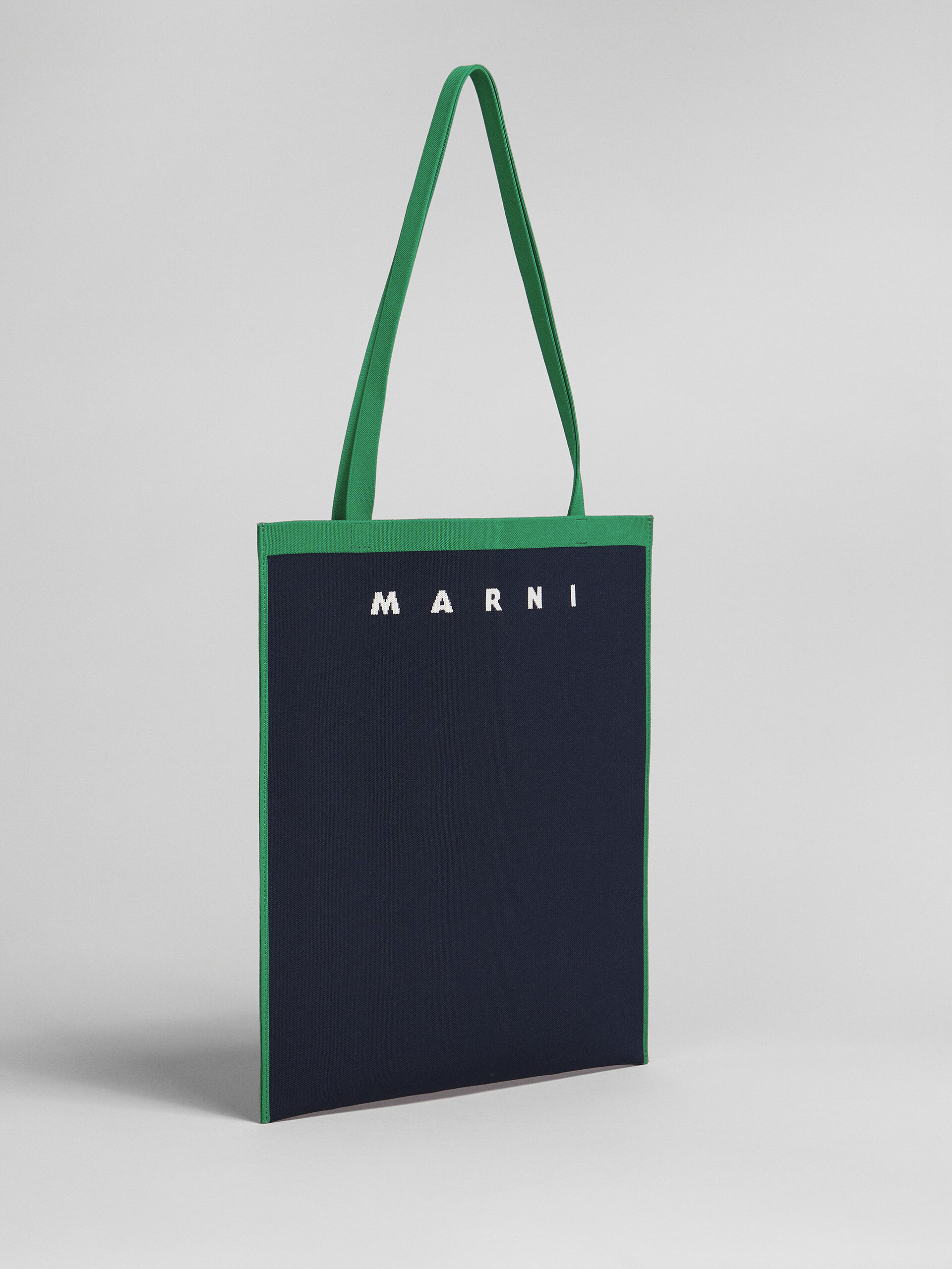 Blueblack and green jacquard bag - Shopping Bags - Image 3