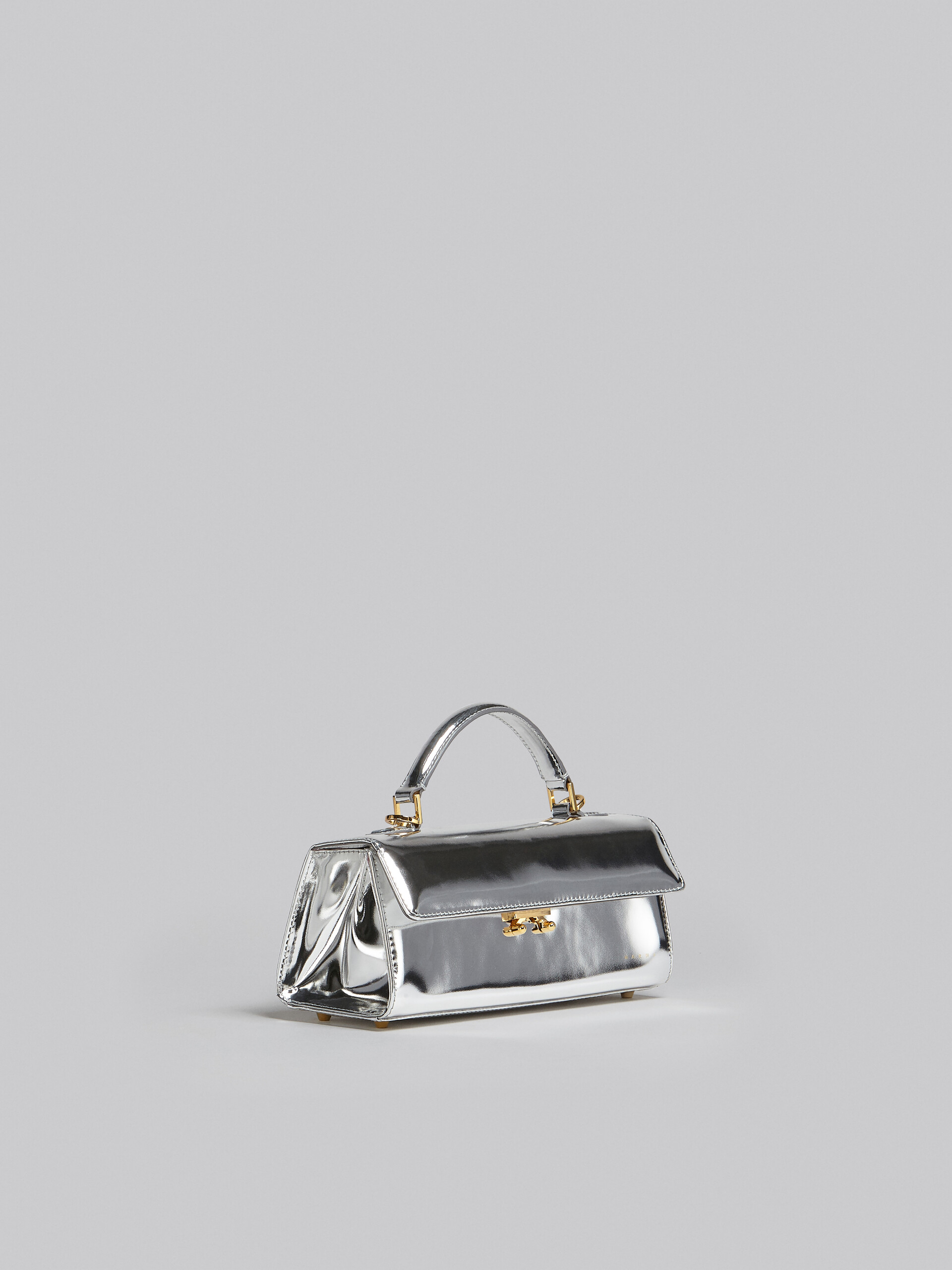 Relativity Medium Bag in silver mirrored leather - Handbags - Image 5