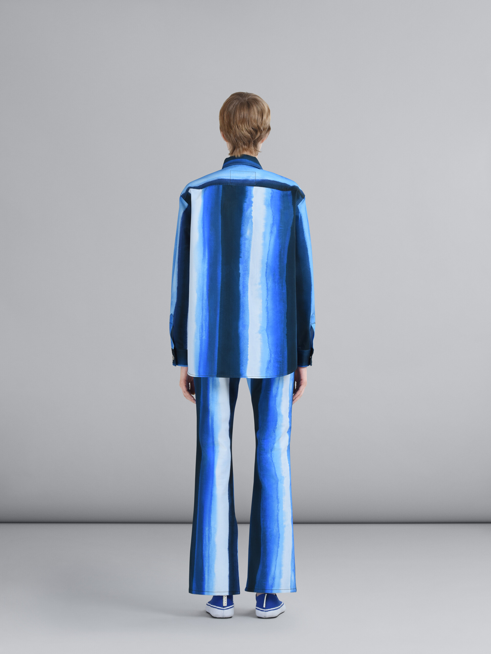 Hose aus Baumwolldrillich mit Waterfall Stripe-Print - Hosen - Image 3