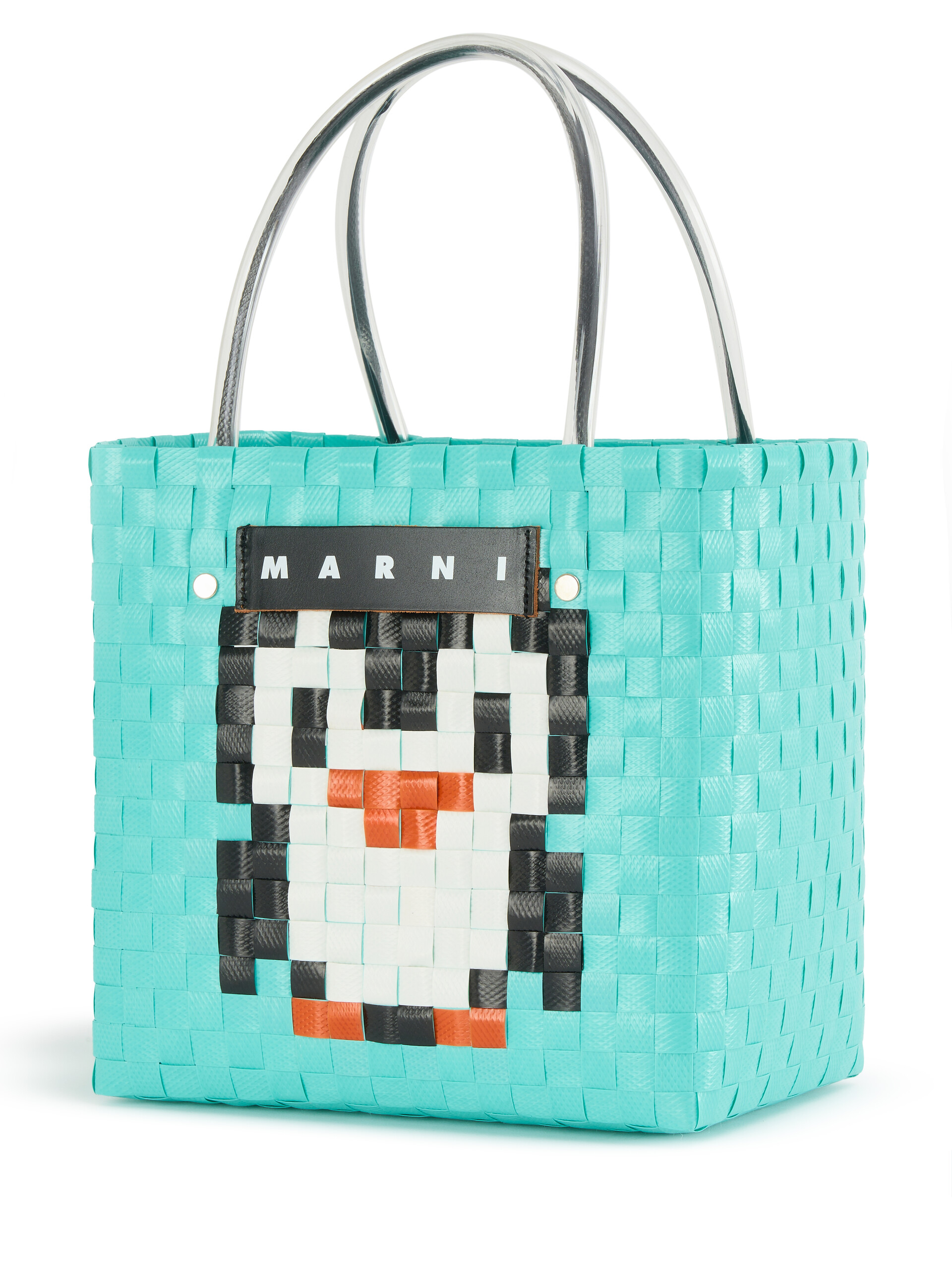 Blue MARNI MARKET ANIMAL BASKET bag - Shopping Bags - Image 4