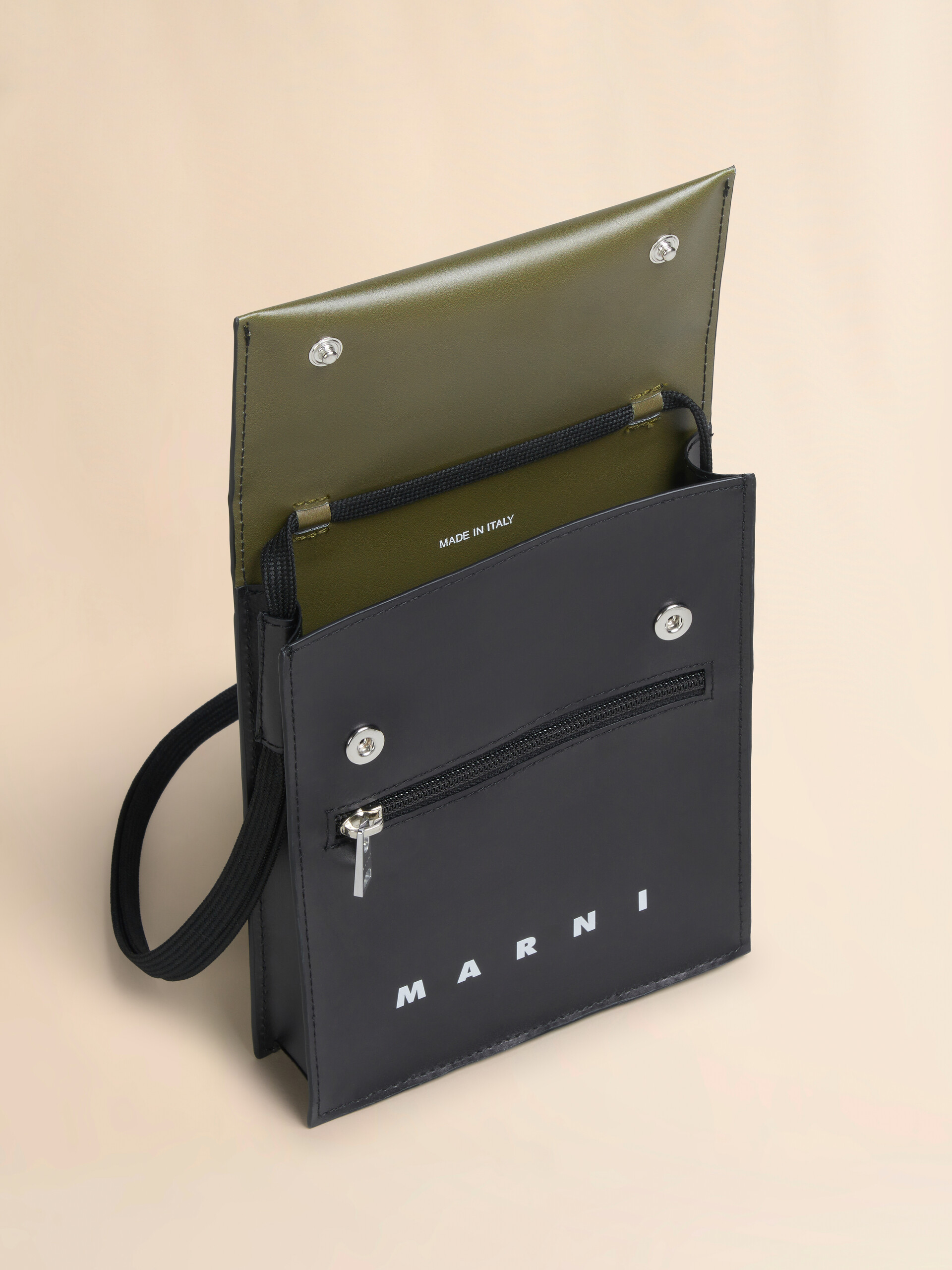 Deep green and black Tribeca shoulder bag - Shoulder Bag - Image 4