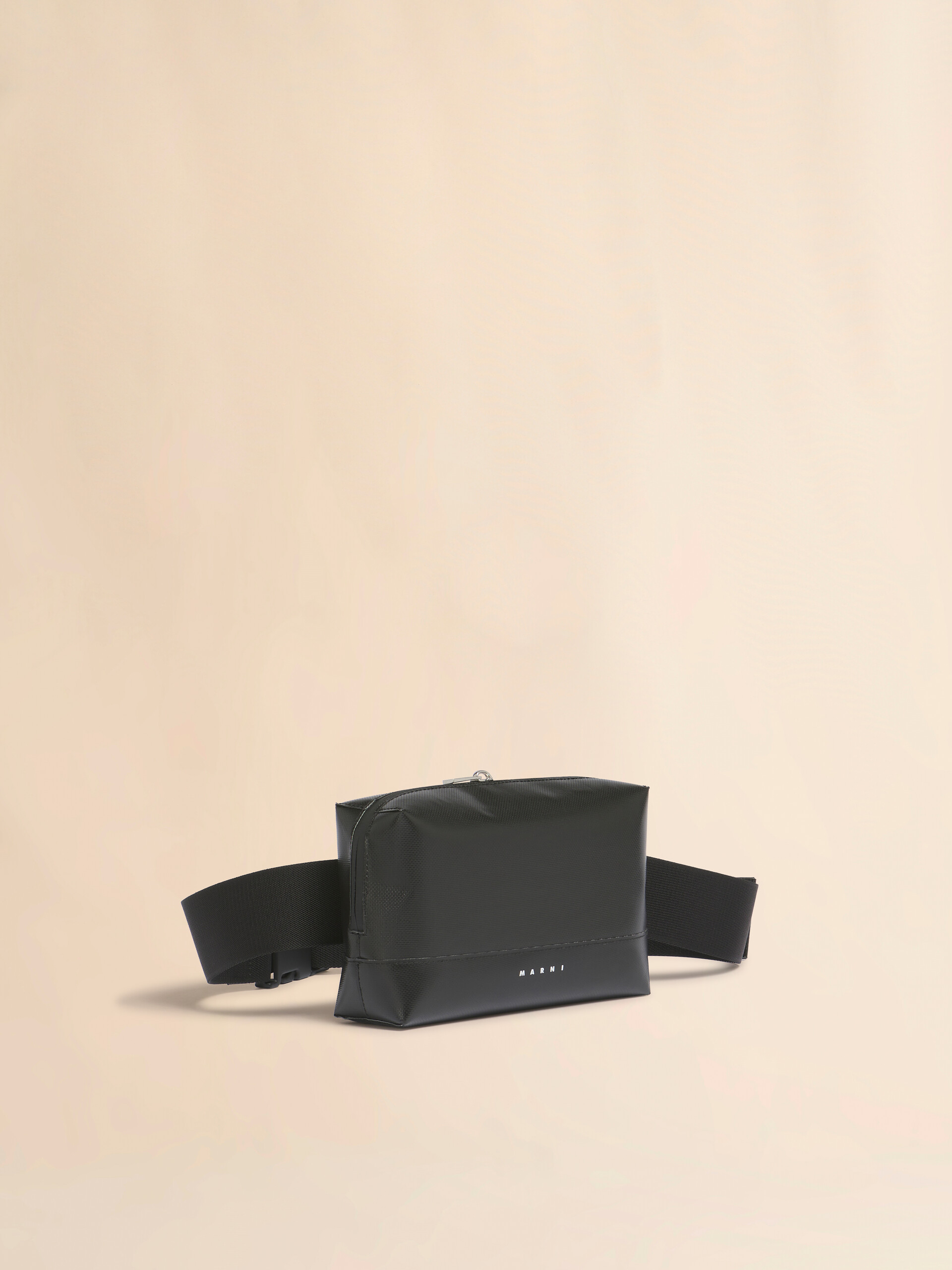 ブラック テープベルト付きバムバッグ - ウエストポーチ - Image 3