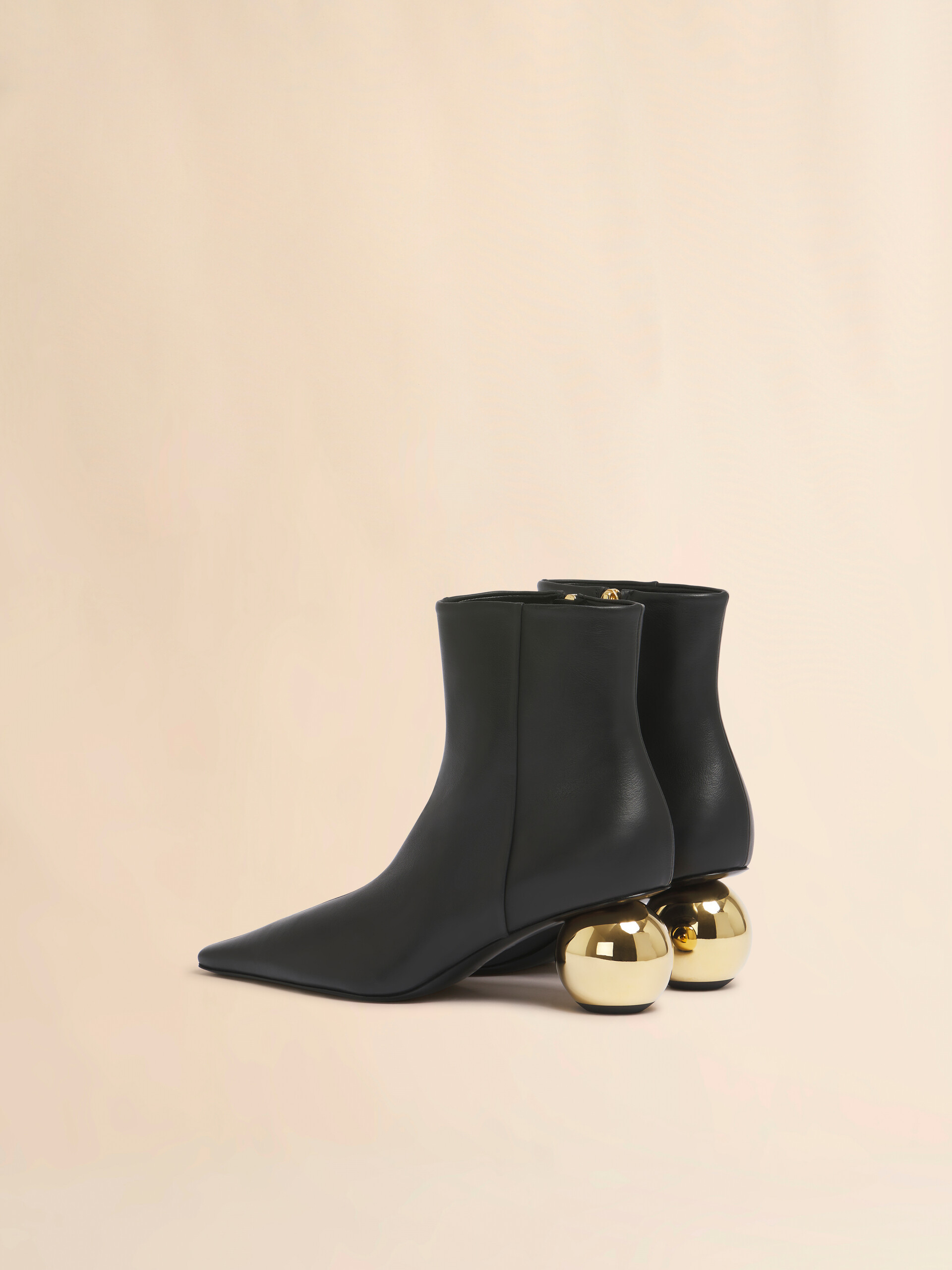 Black leather ankle boot - Boots - Image 3