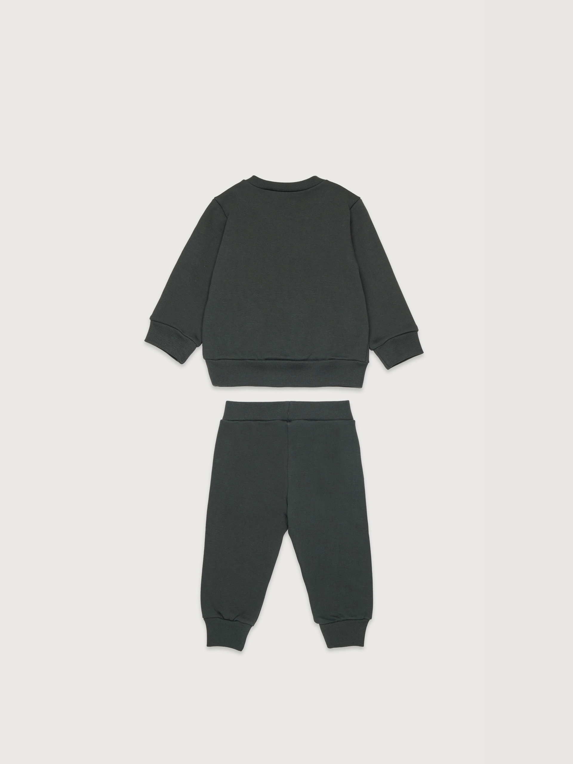 Pink cotton fleece tracksuit set - Pants - Image 2