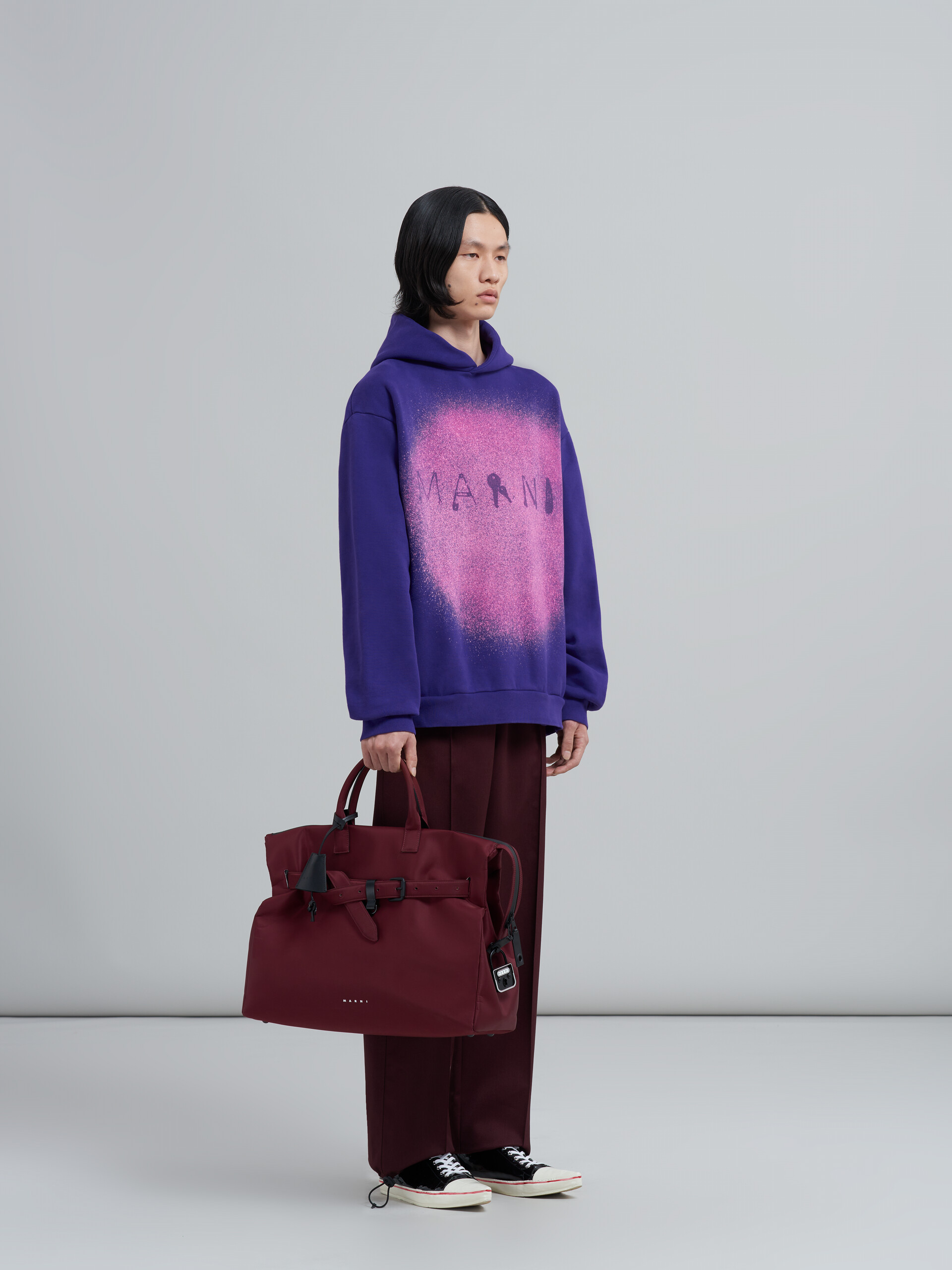 Purple Found Objects print organic brushed jersey sweatshirt - Sweaters - Image 5