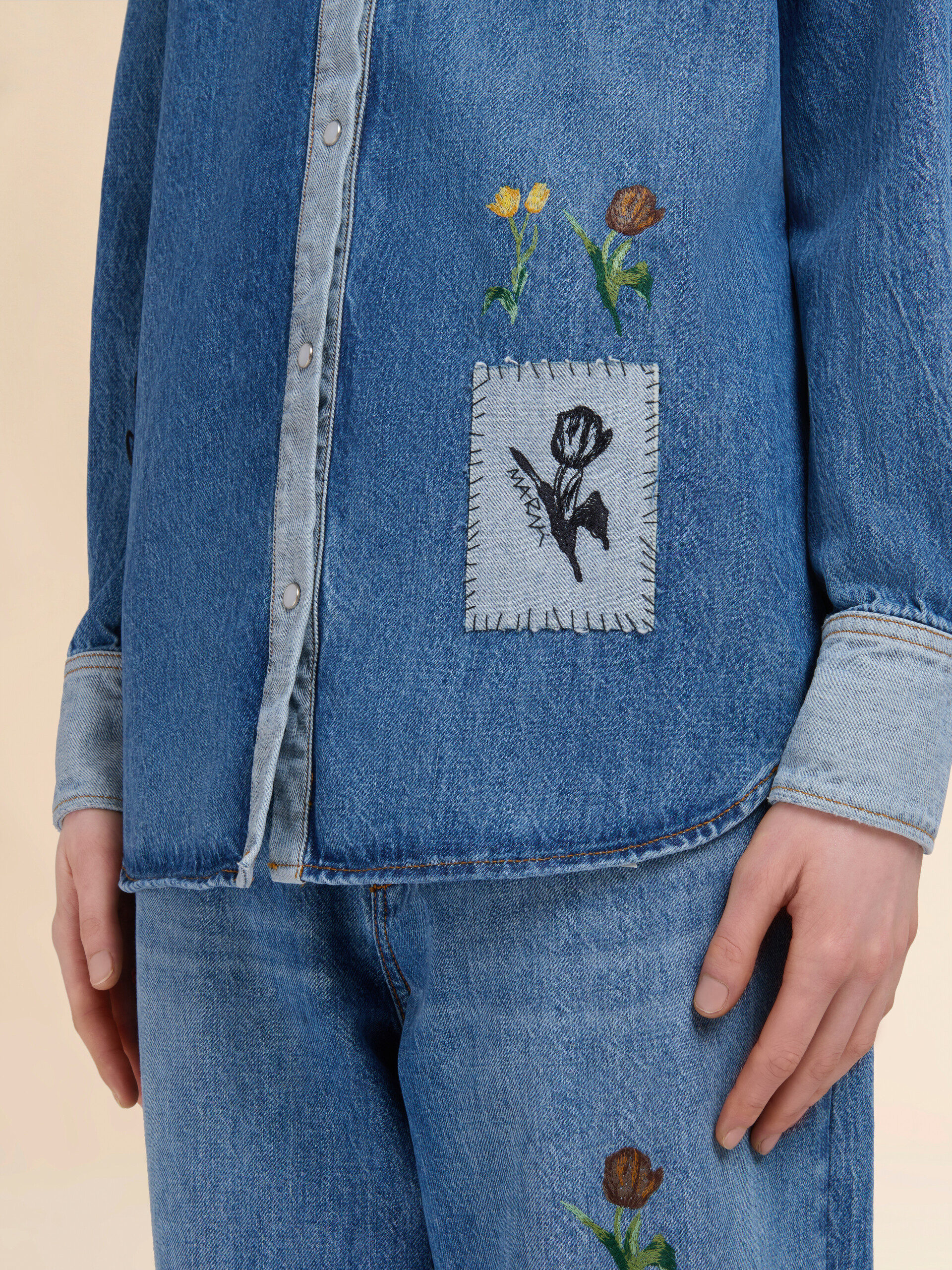 Blue denim shirt - Shirts - Image 4