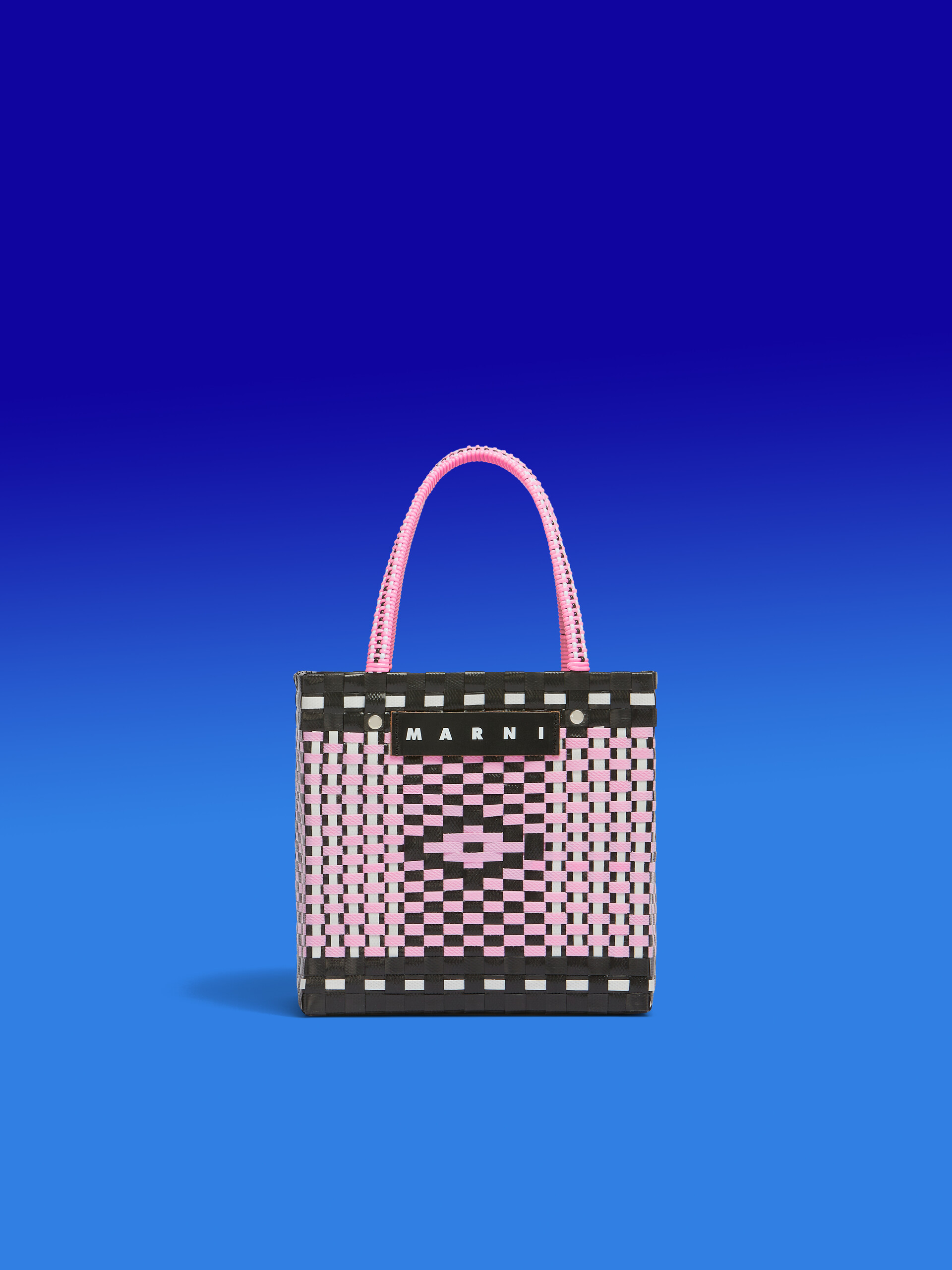 Pink diamond MARNI MARKET MINI BASKET Bag - Shopping Bags - Image 1