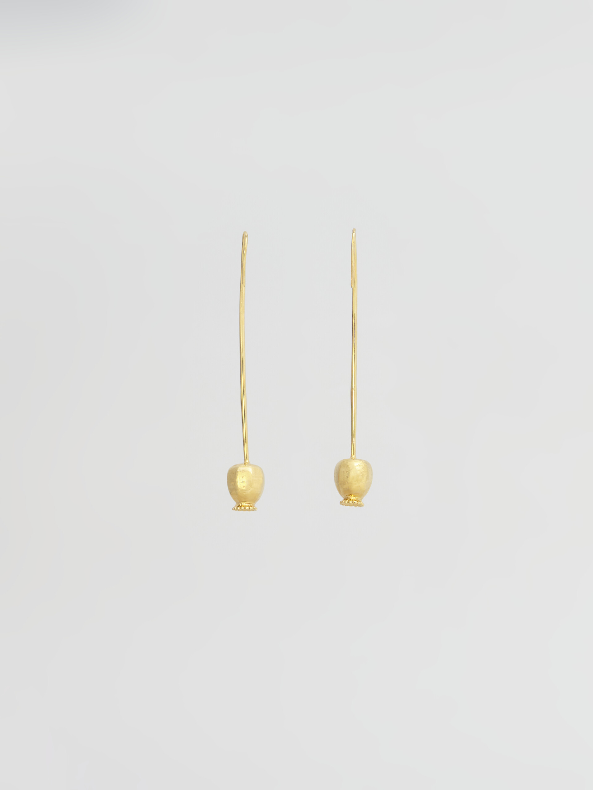 Brass FLORA poppy earrings - Earrings - Image 3