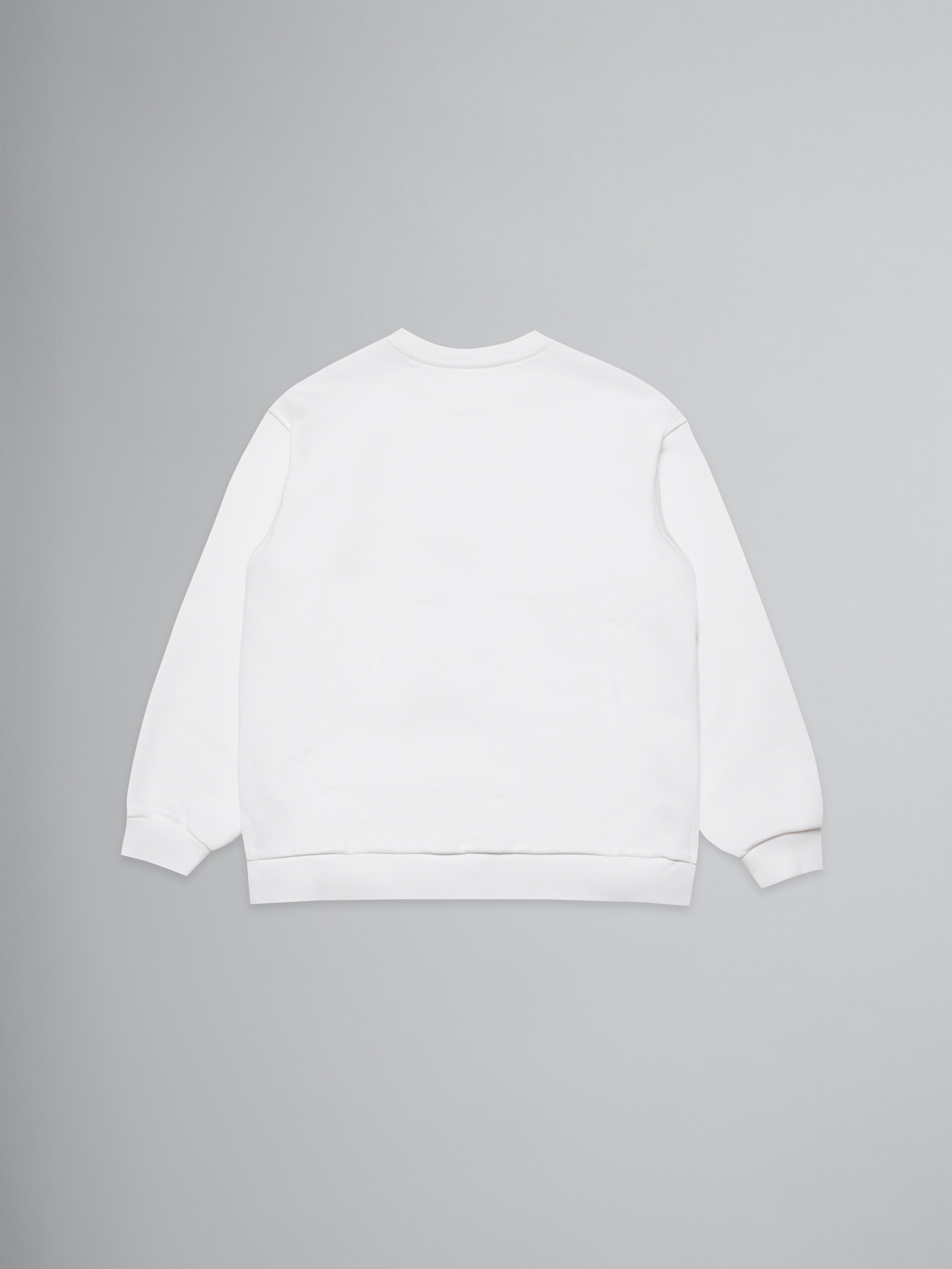White crew-neck sweatshirt with Marina print - Sweaters - Image 2