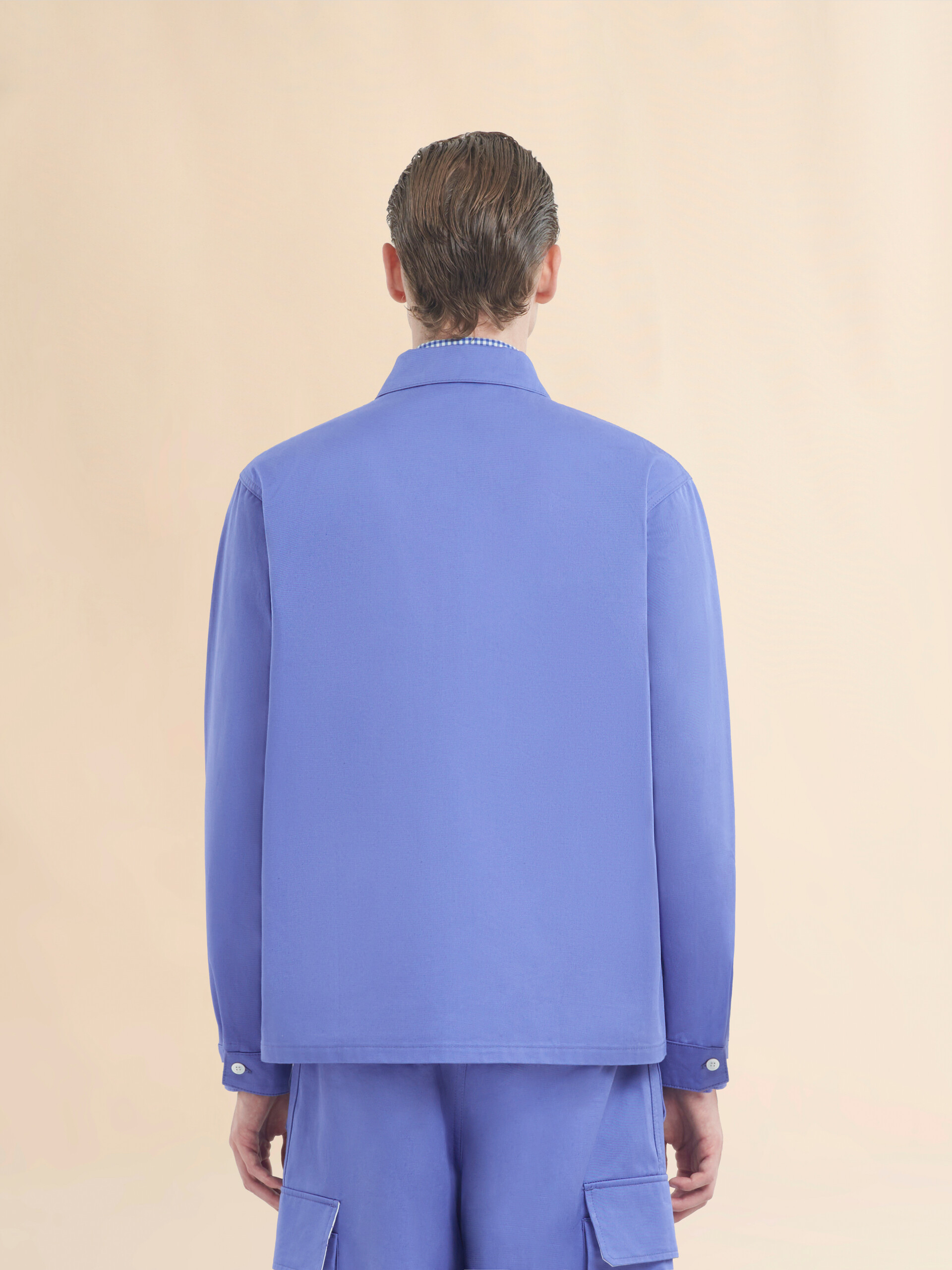 Indigo organic cotton shirt with Marni Symbol - Shirts - Image 3