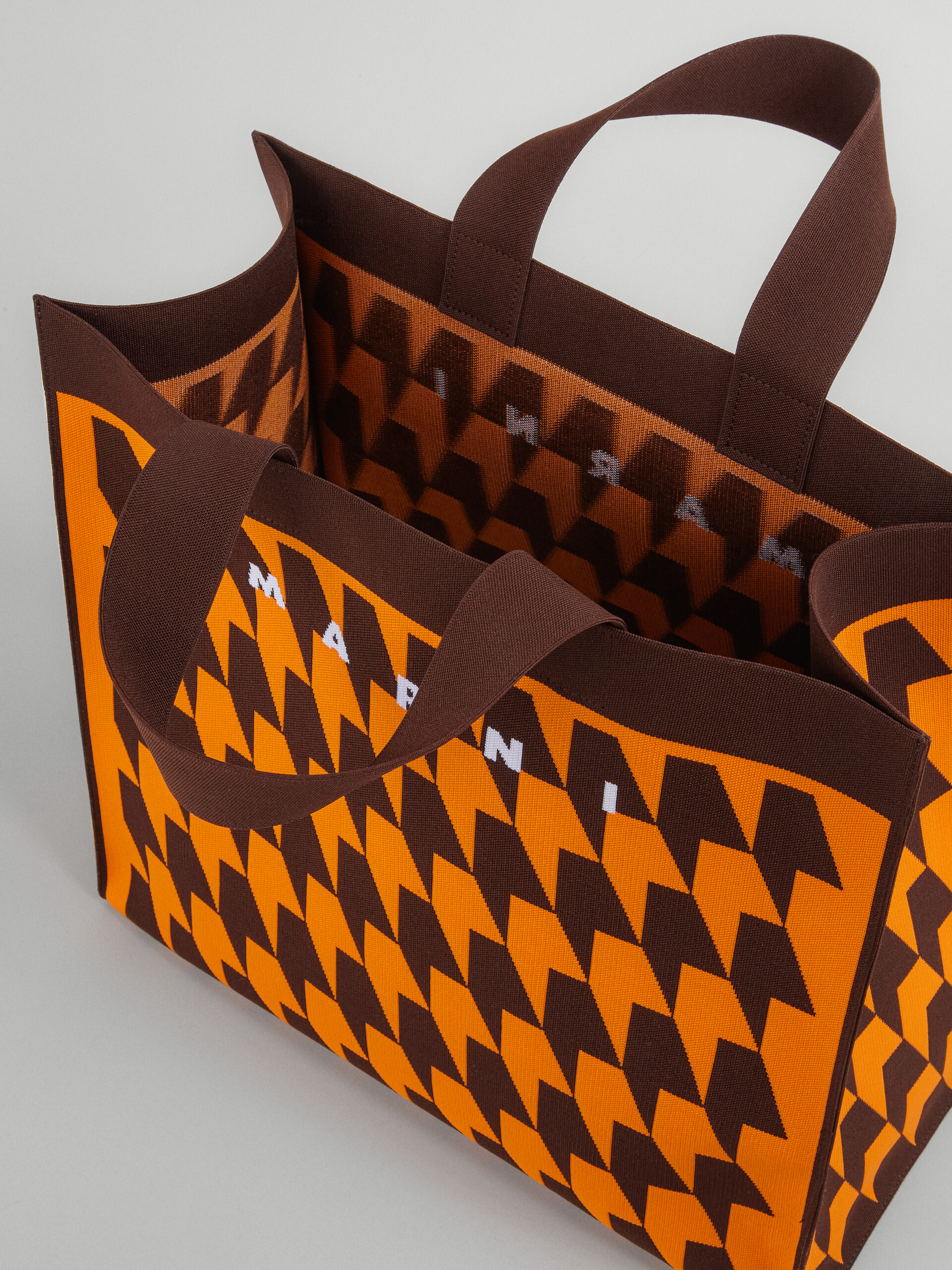 Houndstooth jacquard shopping bag - Shopping Bags - Image 4