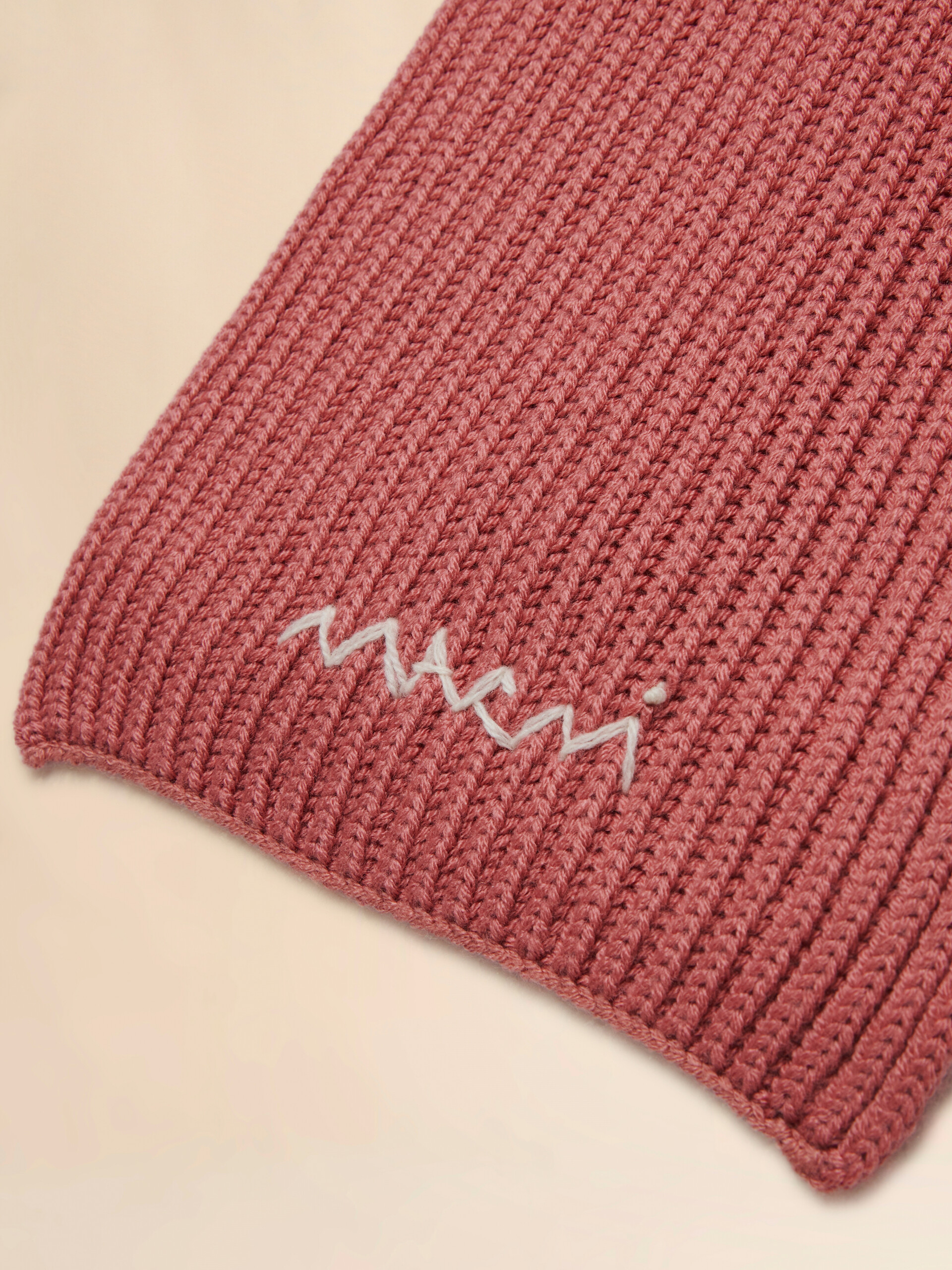 Pink wool blend scarf with Marni Symbol - Scarves - Image 3