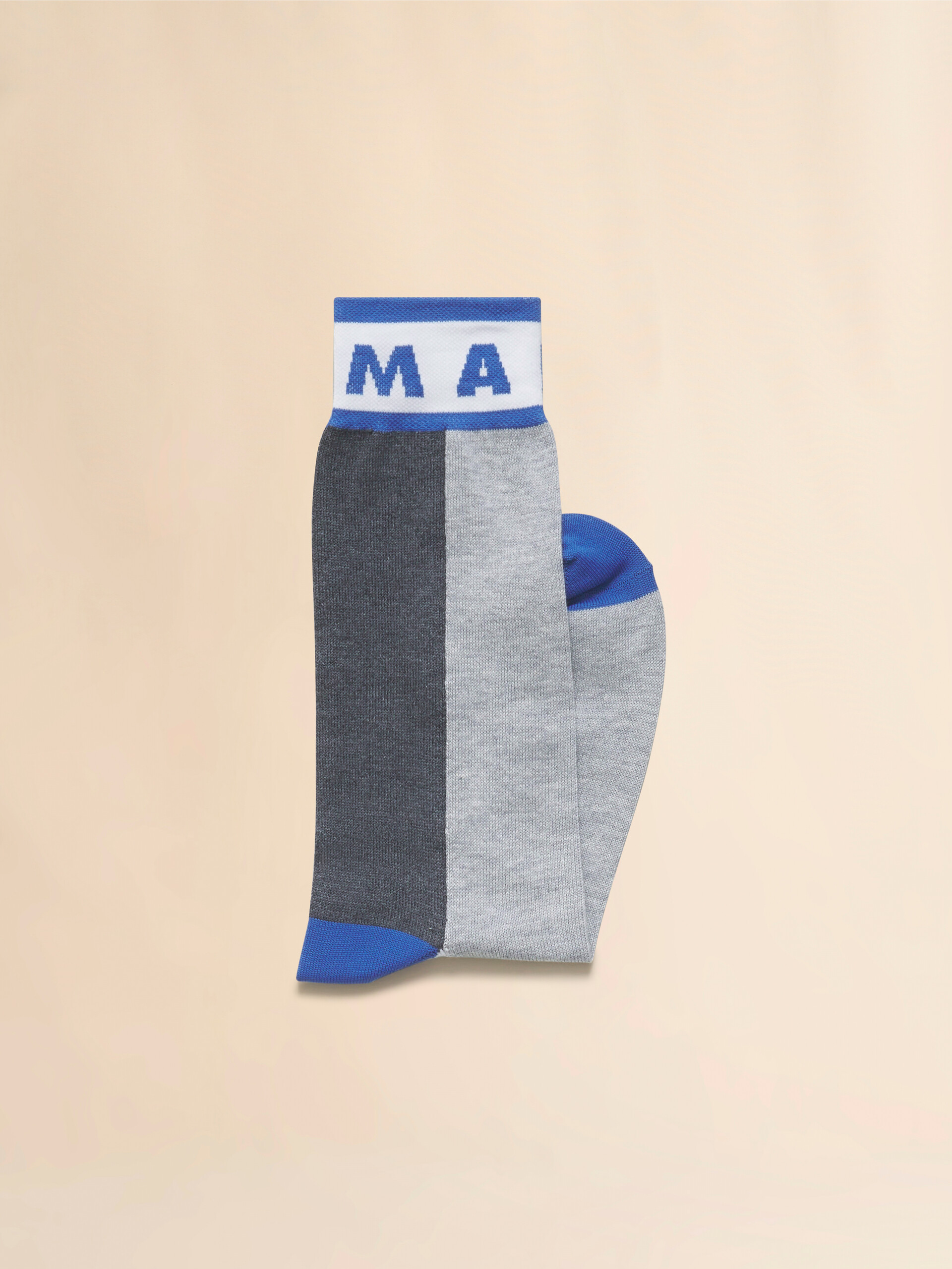 Blue colour-block cotton socks - Socks - Image 2