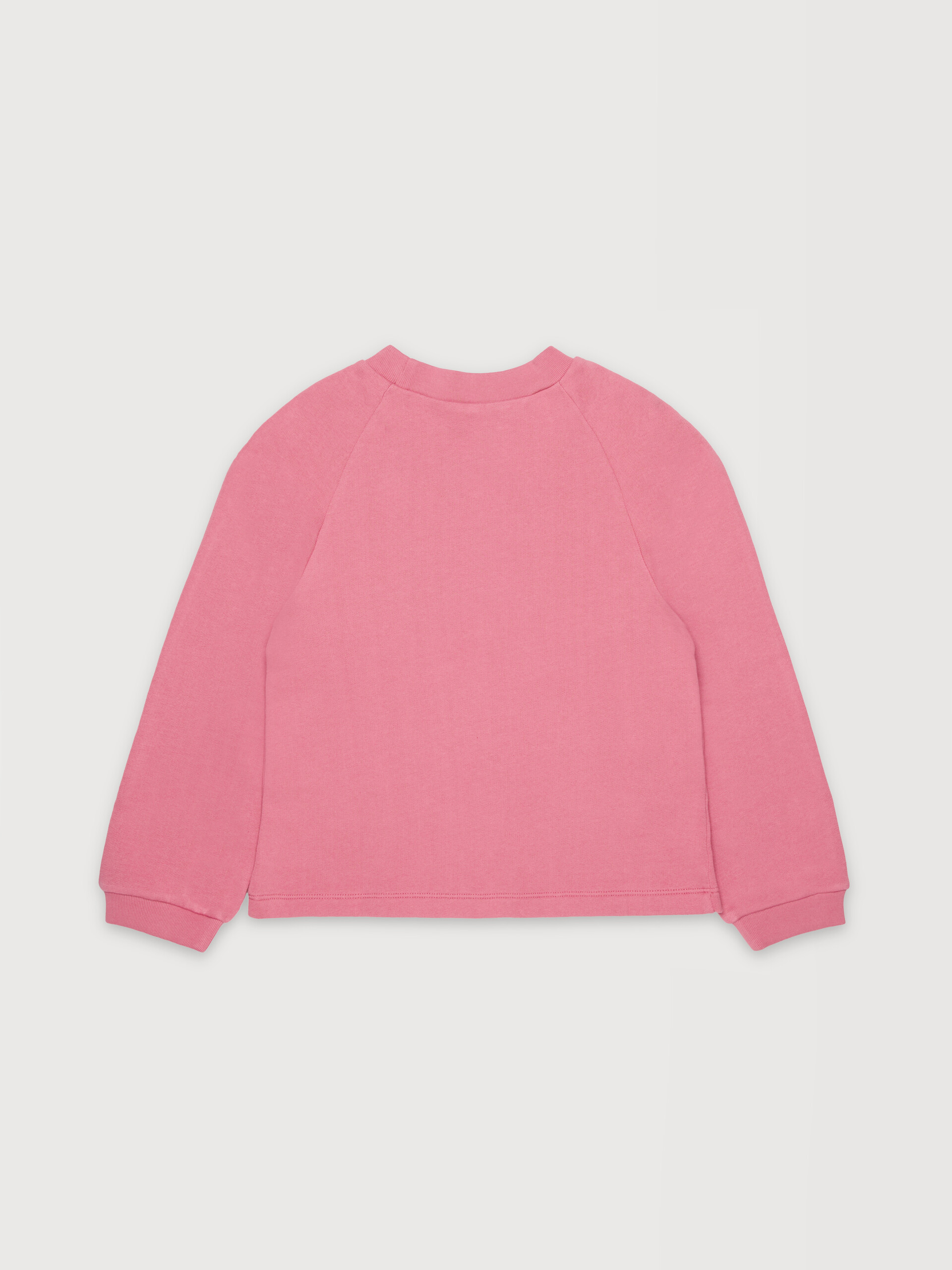 Pink cotton sweatshirt with rhinestone logo - Sweaters - Image 2