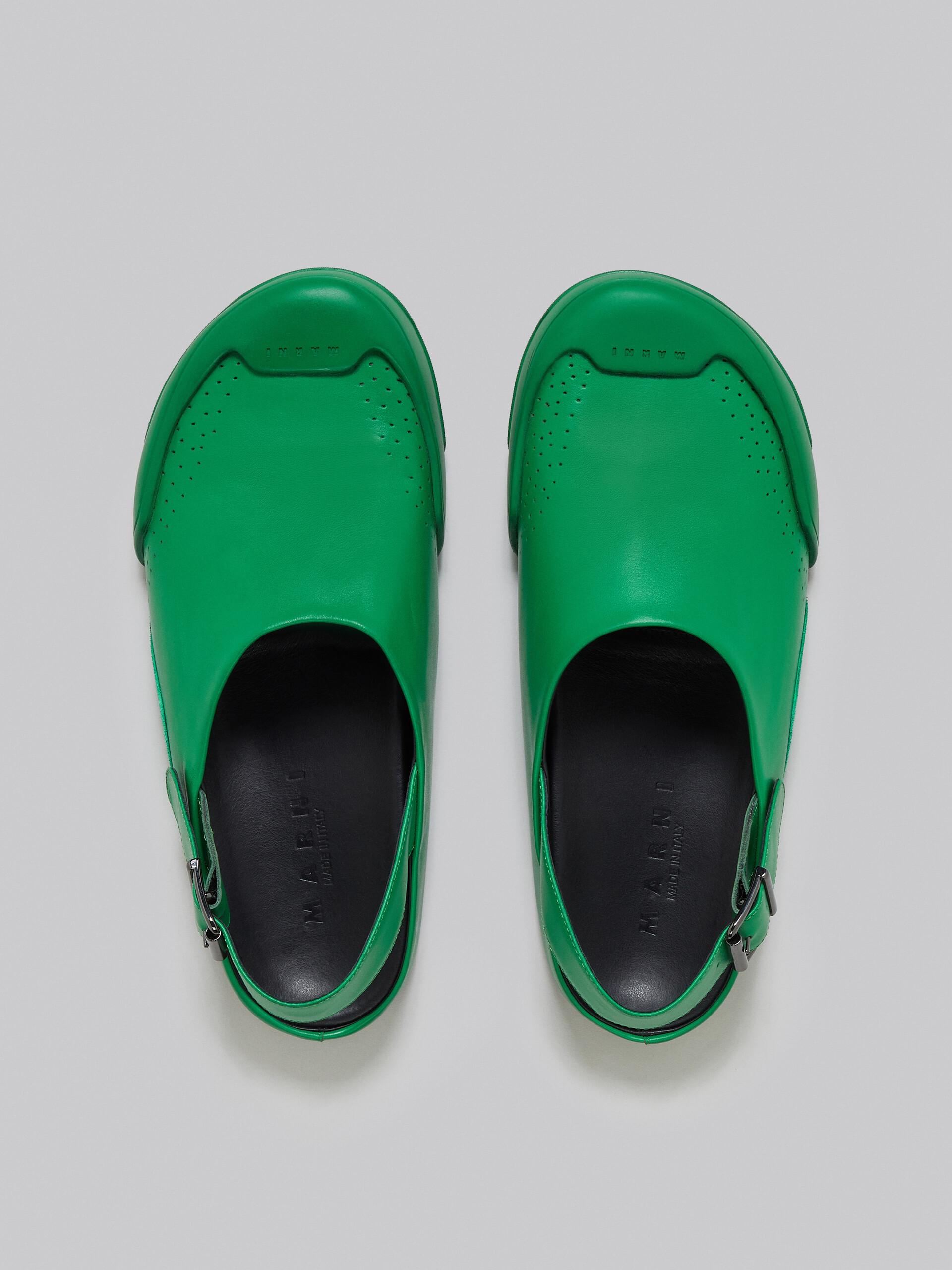 Green leather and suede Dada Sabot - Clogs - Image 4