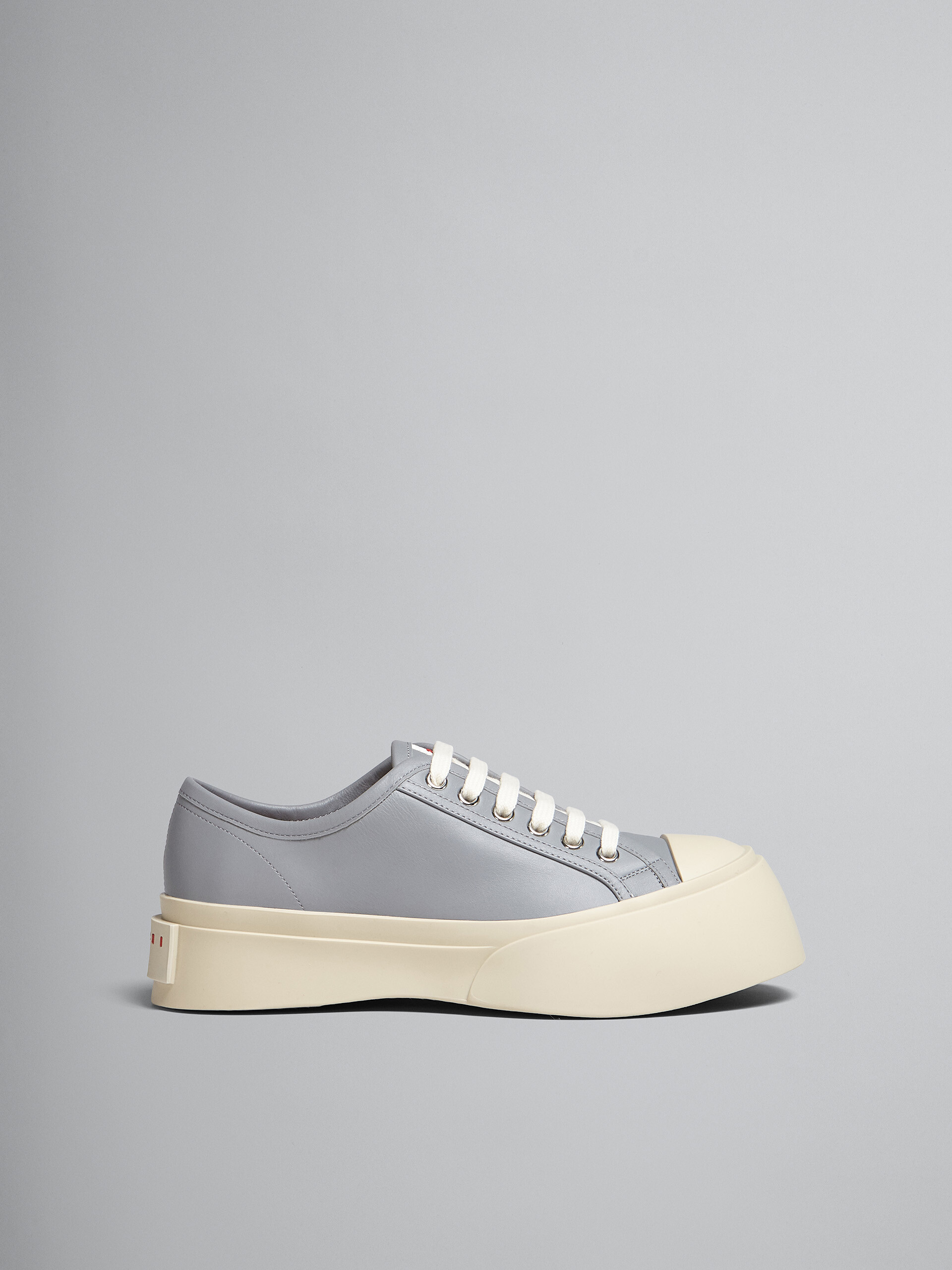 Grey leather Pablo lace-up sneaker - Sneakers - Image 1