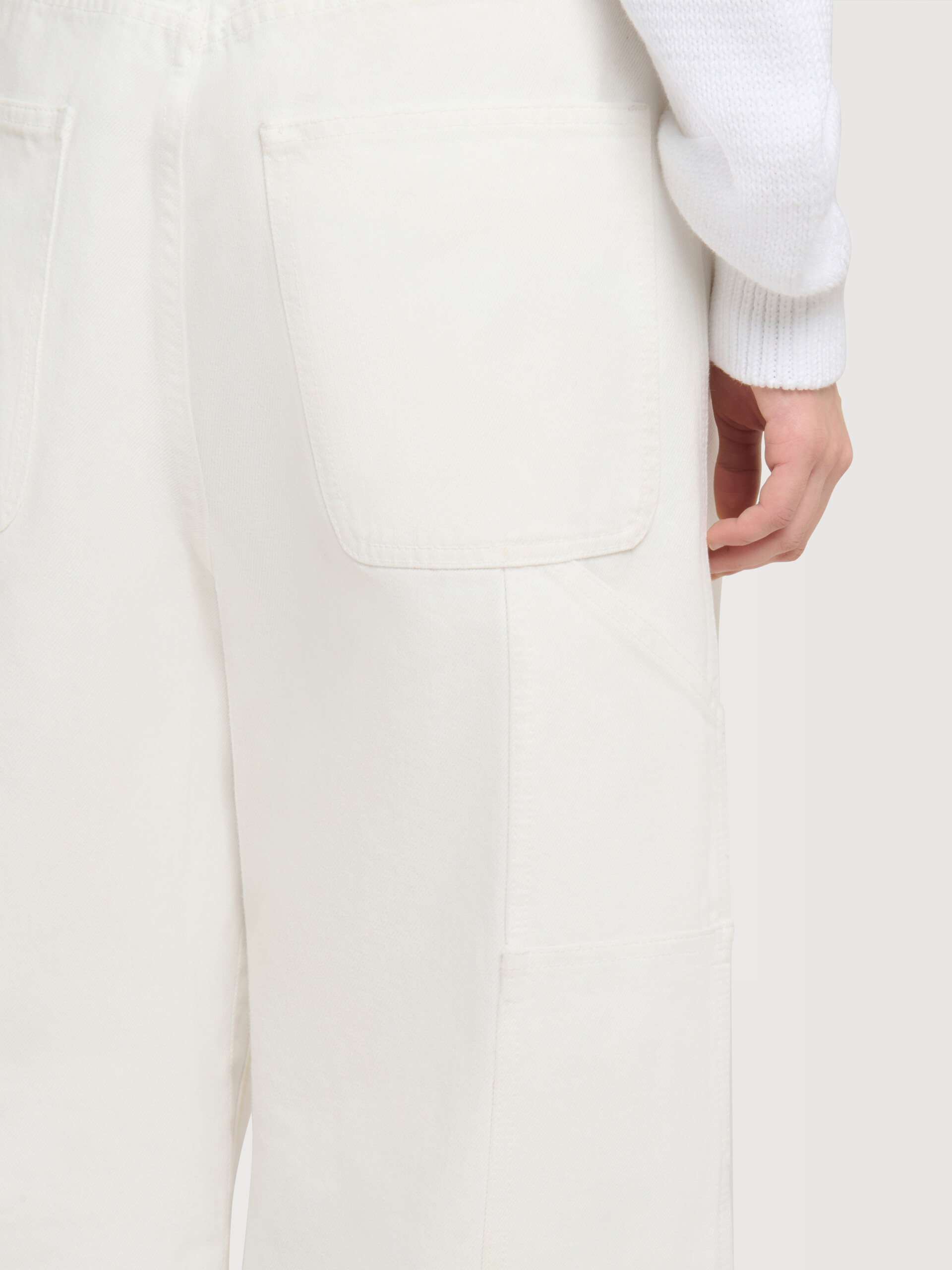 White denim wide-leg jeans - Pants - Image 5
