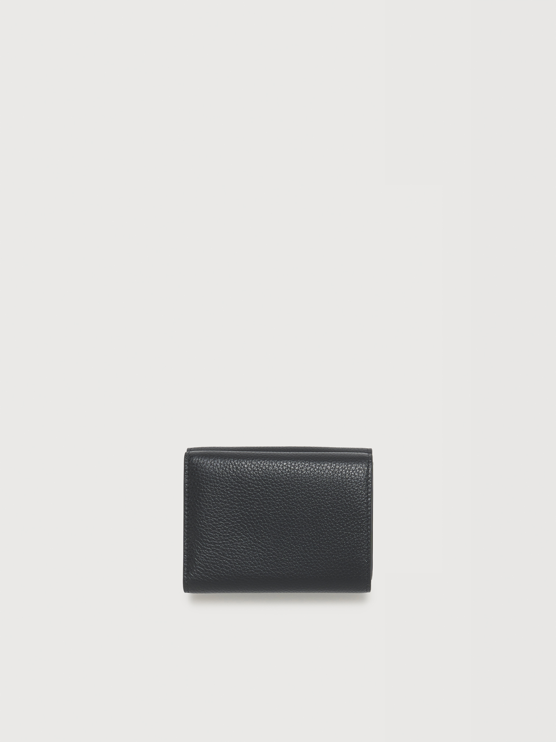 Black leather trifold wallet with Marni Mending embroidery - Wallets - Image 3