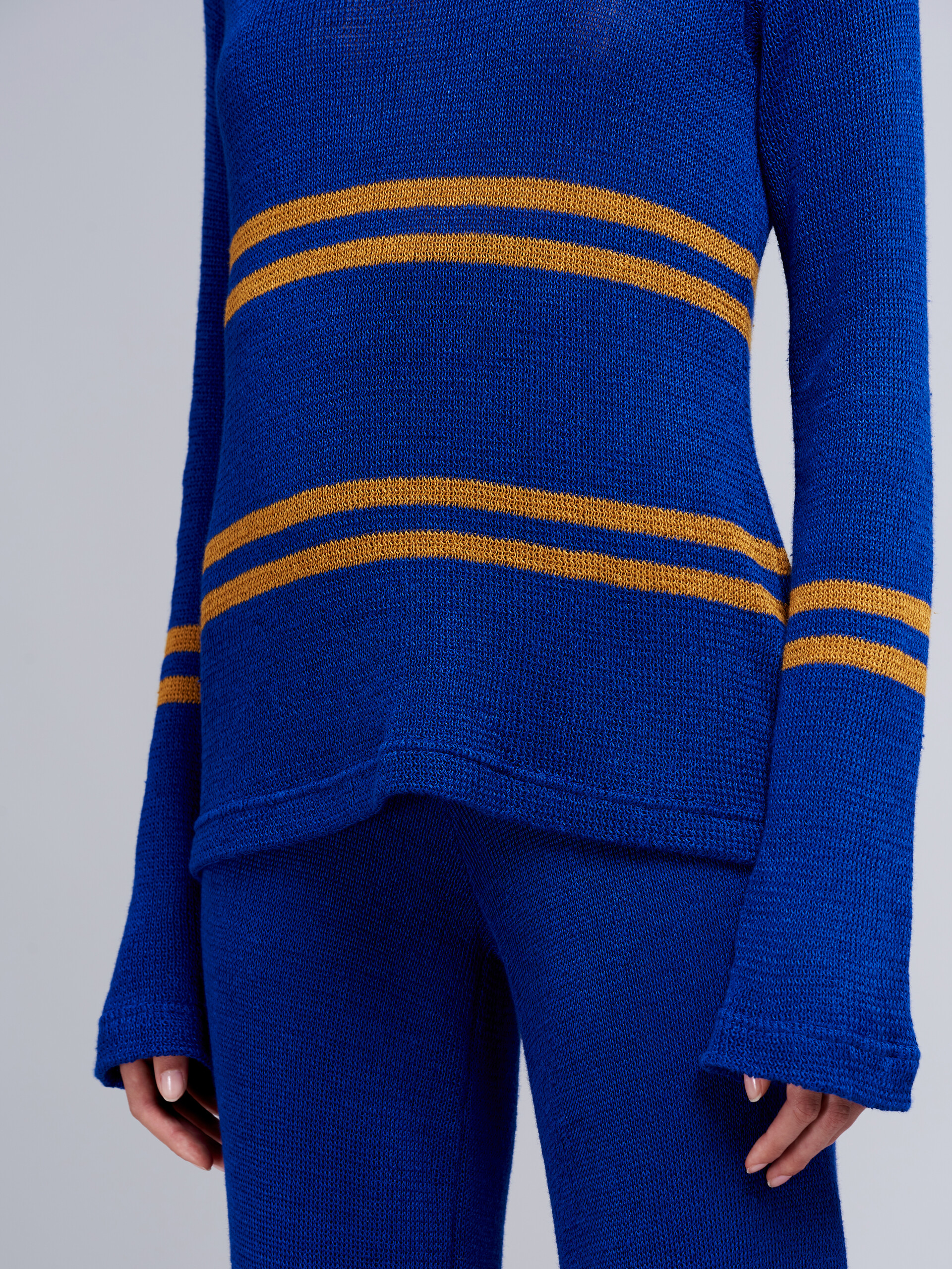 Striped linen sweater - Pullovers - Image 4