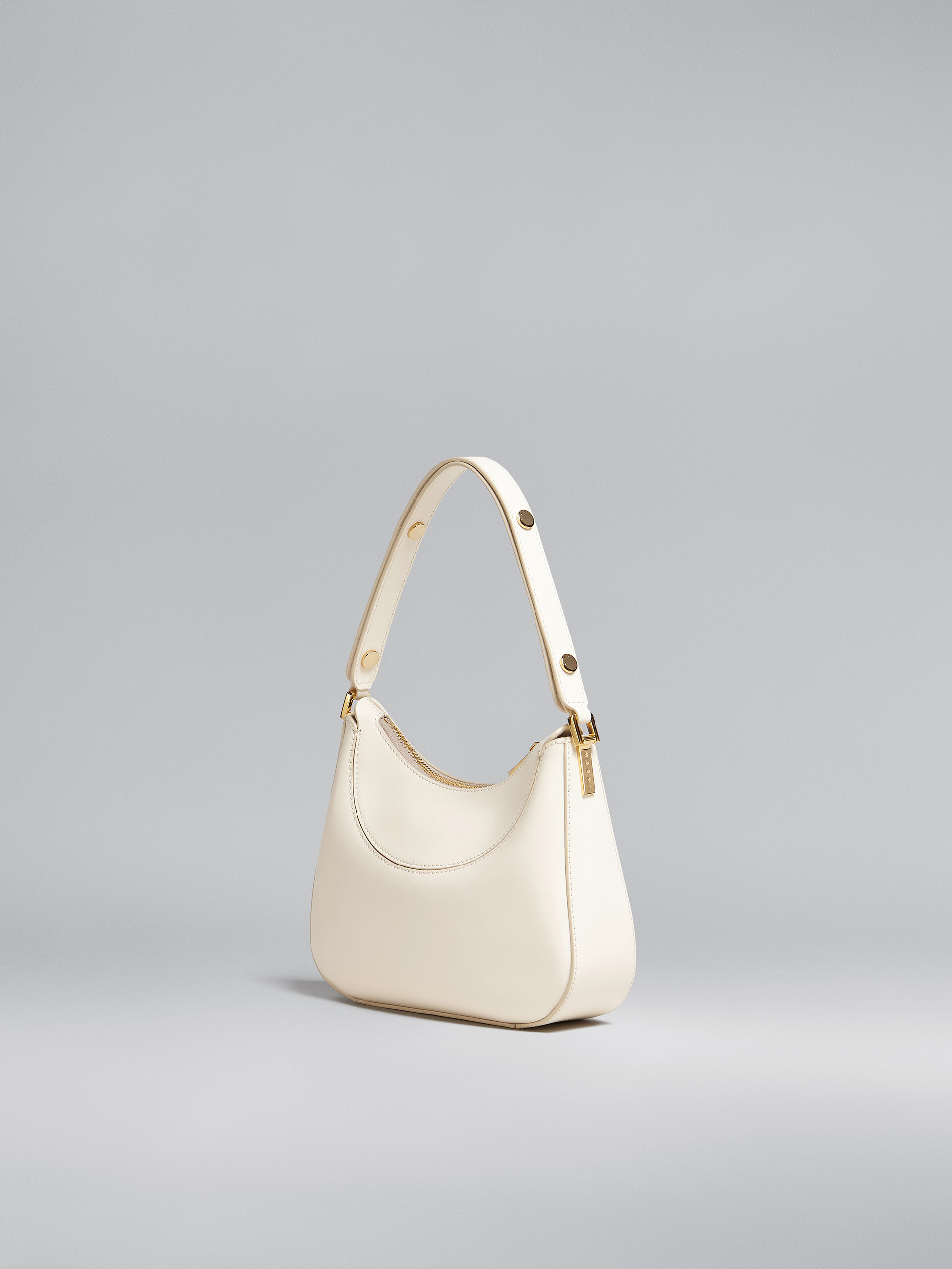 Milano mini bag in white leather - Handbag - Image 3