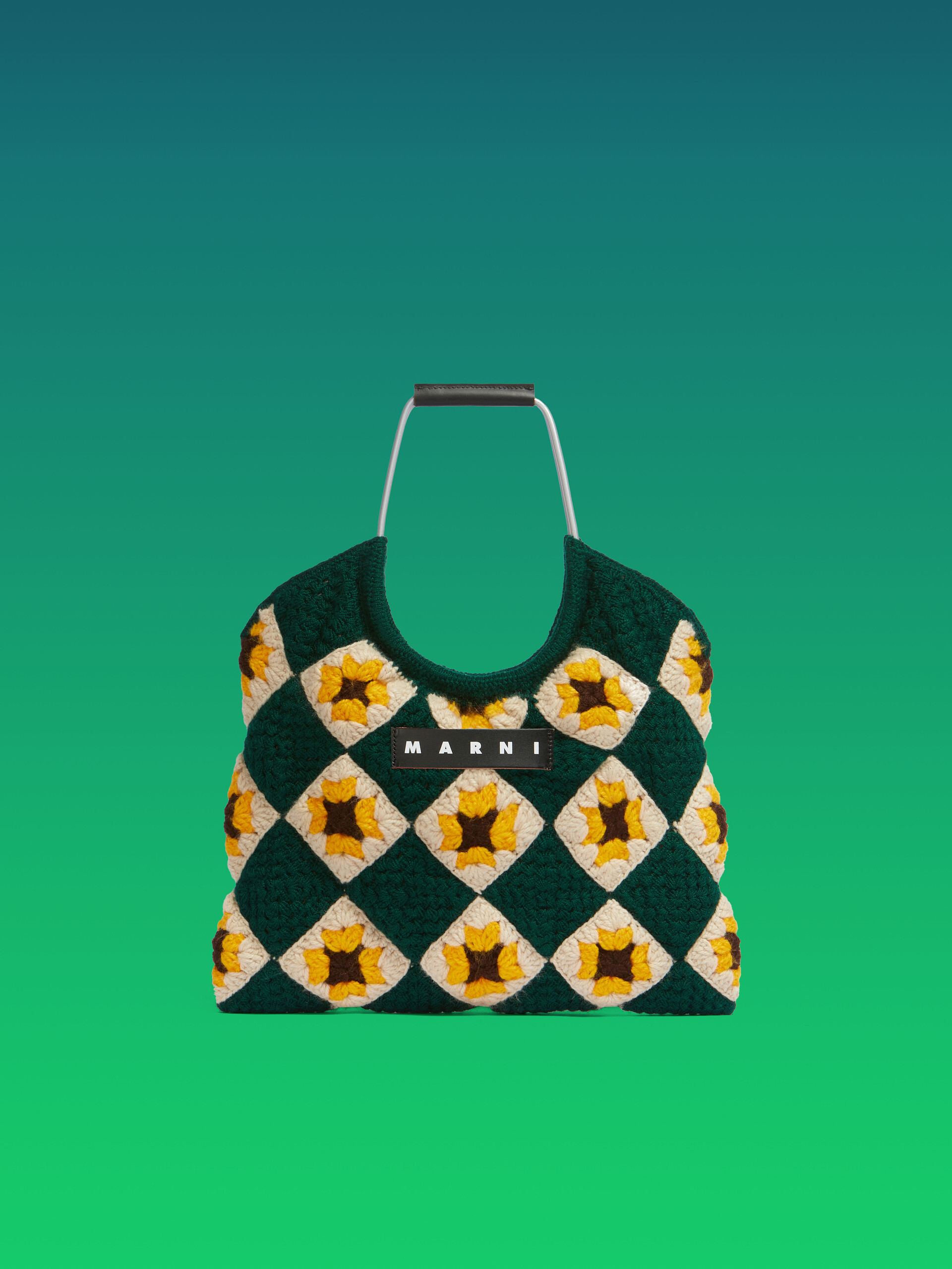 Blue Crochet Marni Market Hedge Bag - Shopping Bags - Image 1