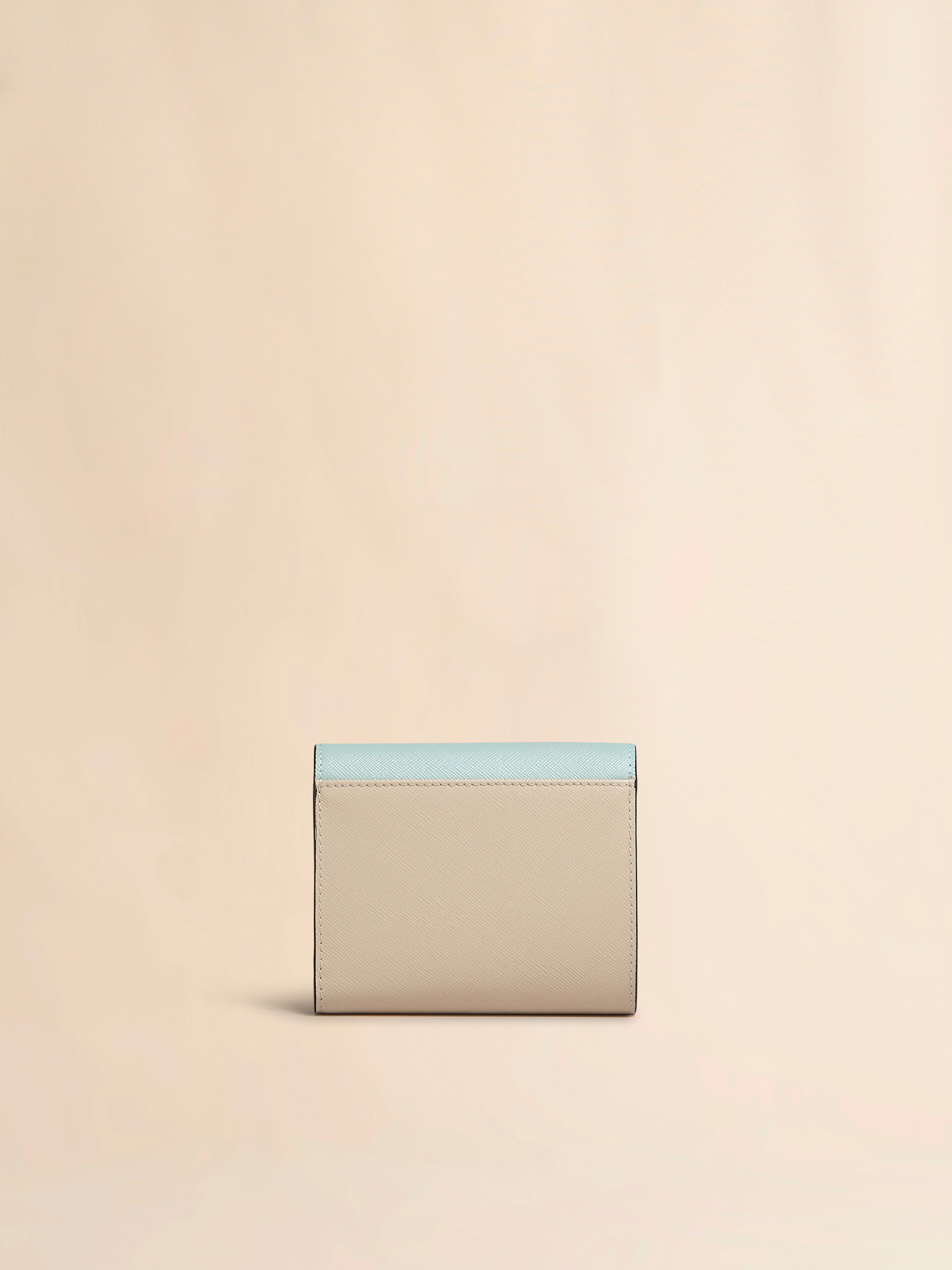 MARNI ライトグリーン、ホワイト、ブラウン サフィアーノレザー製ウォレット ライトグリーン、ホワイト、ブラウン サフィアーノレザー製