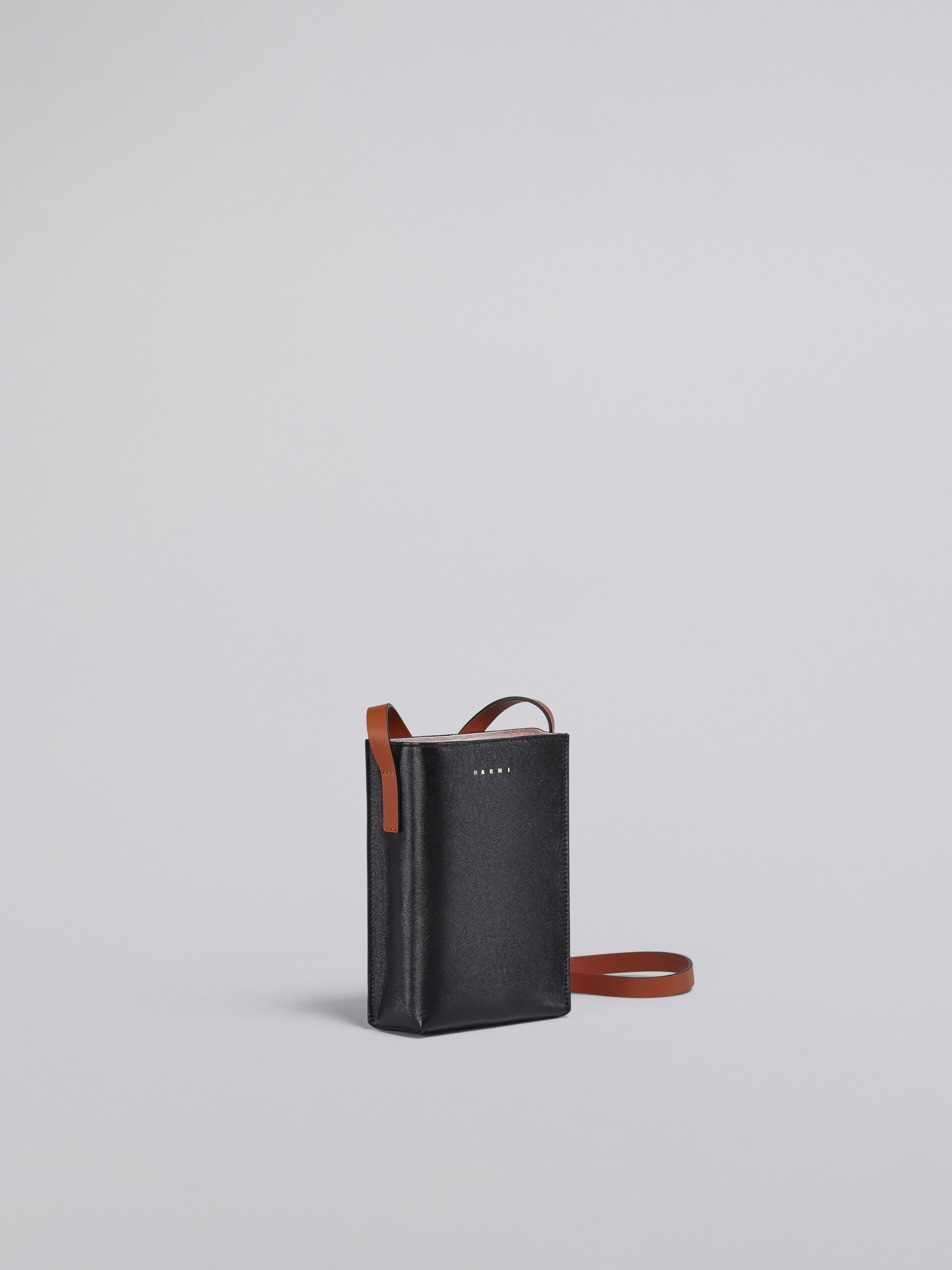 블랙 및 그린 가죽 MUSEO SOFT 나노 백 - Shoulder Bag - Image 6