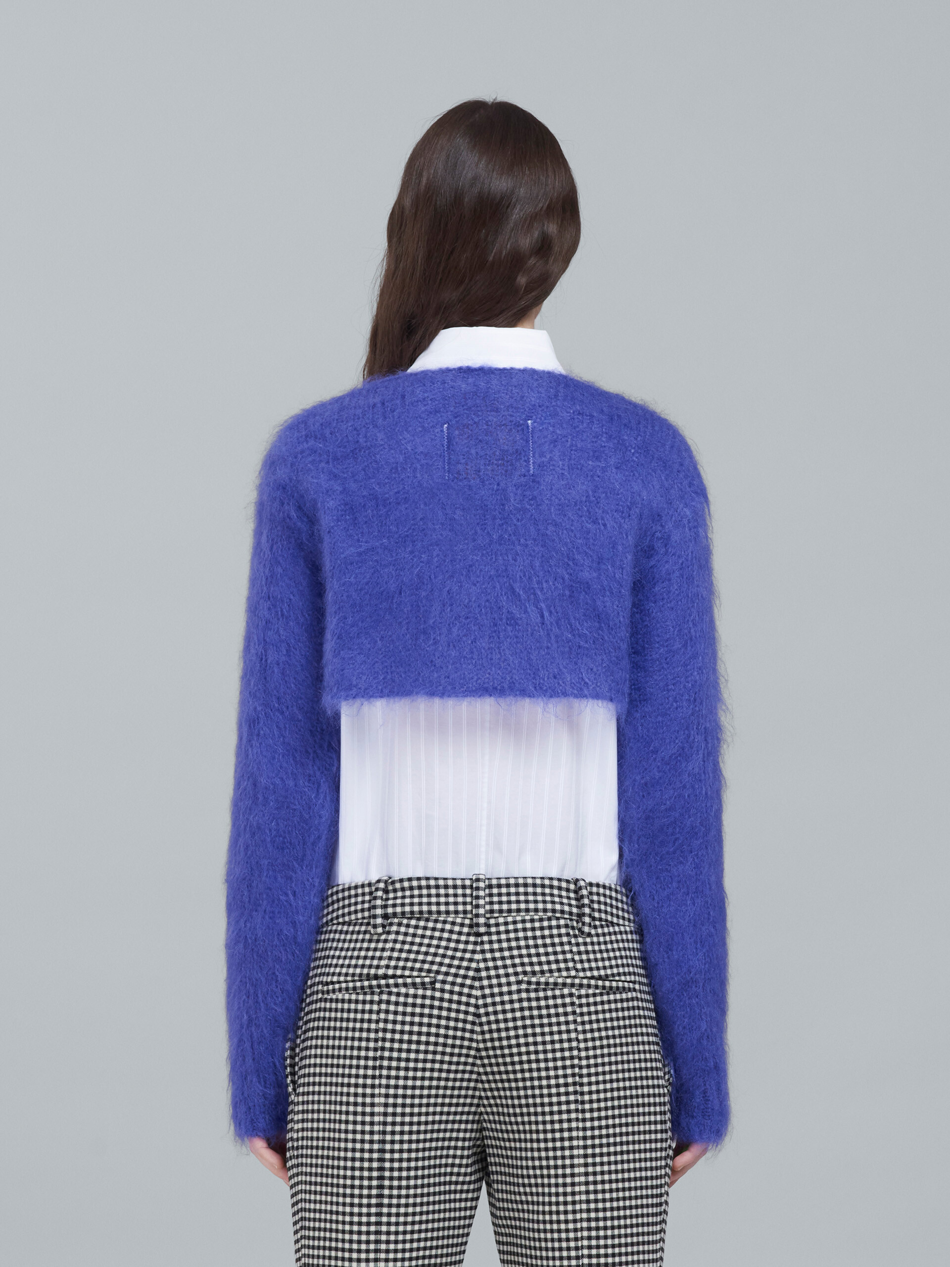 Mohair and wool crewneck cropped sweater - Pullovers - Image 3