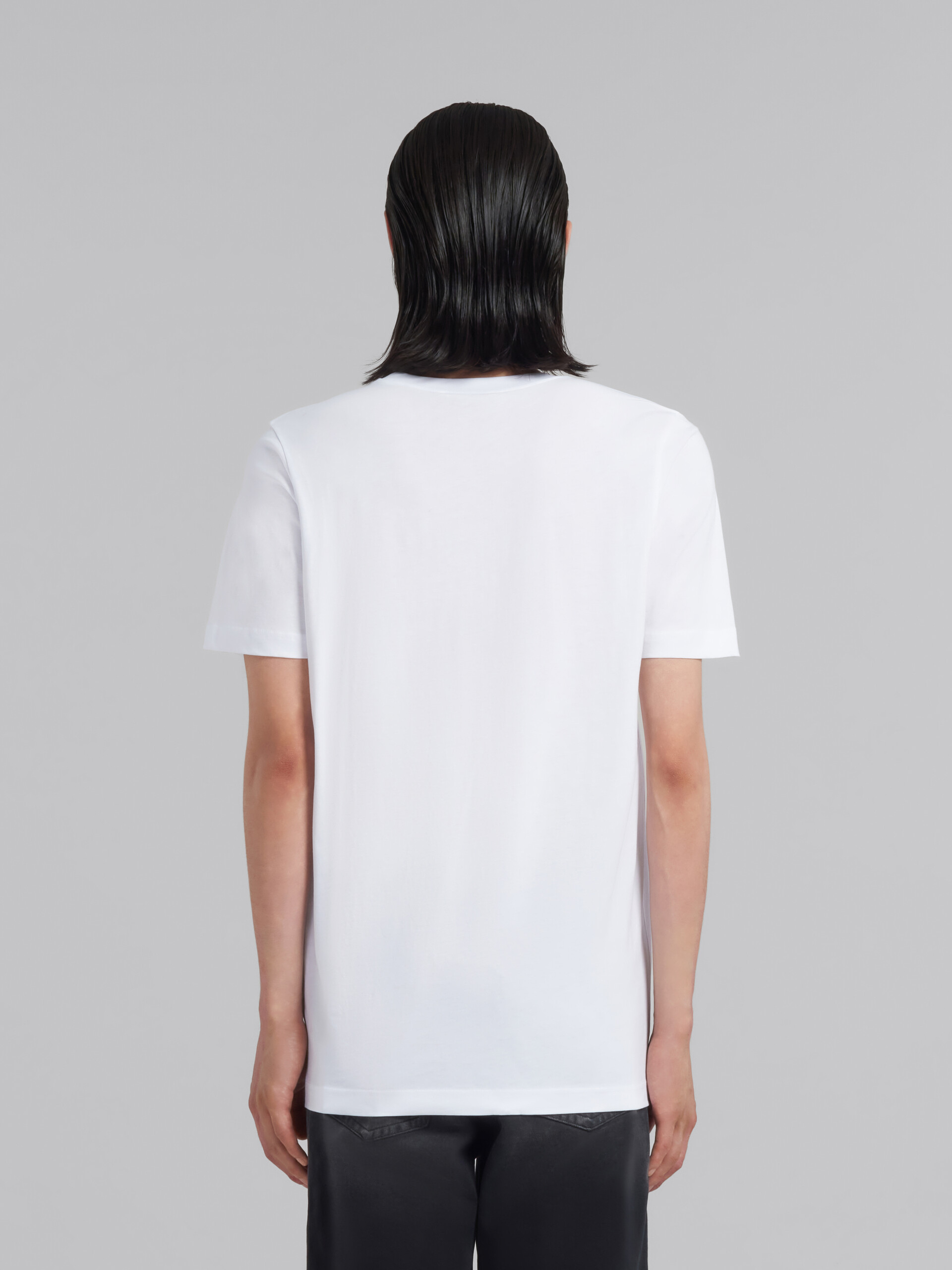 Dunkelblaues T-Shirt aus Baumwolle mit Logo - T-shirts - Image 3