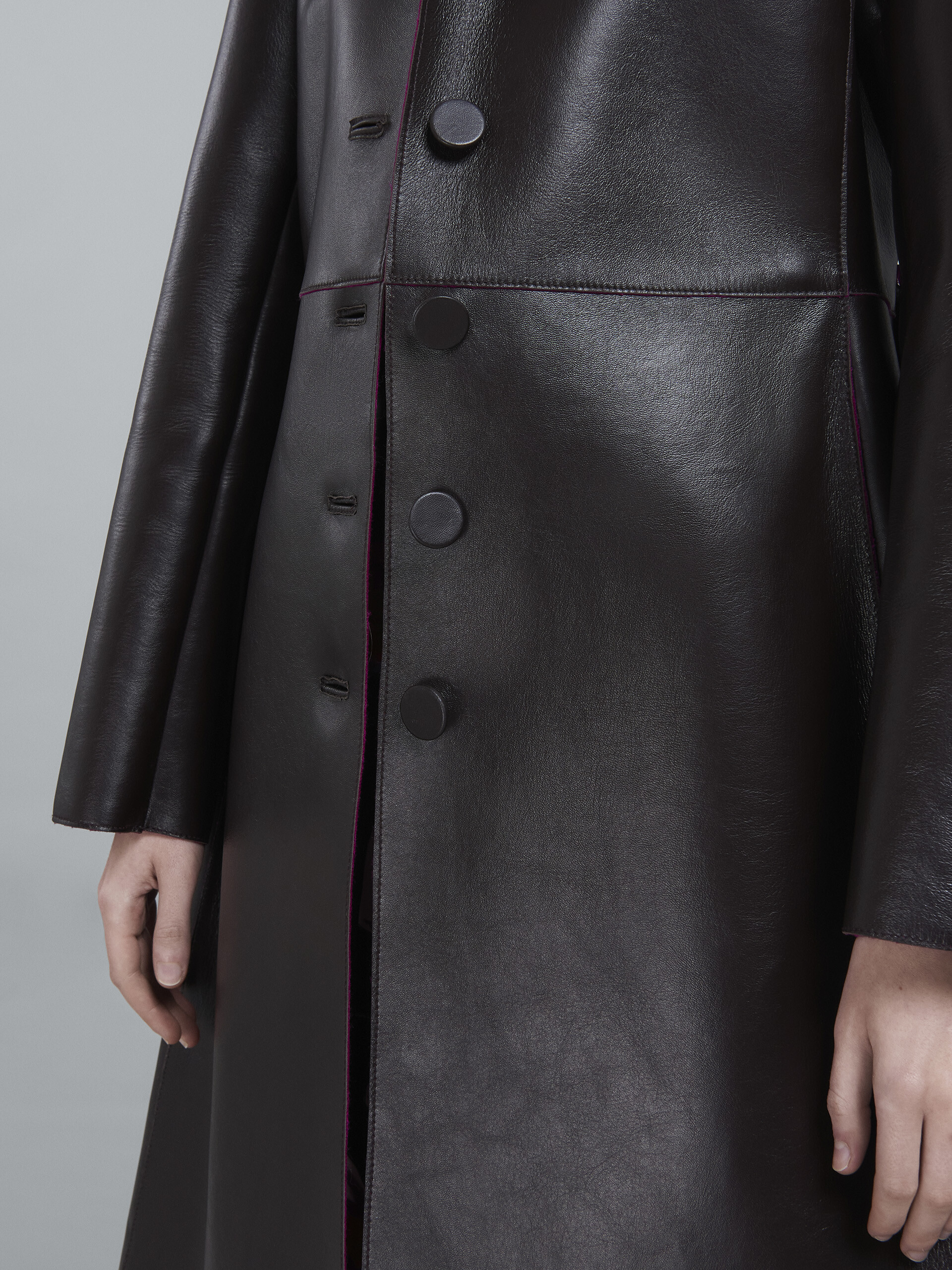 Leather coat - Coat - Image 5