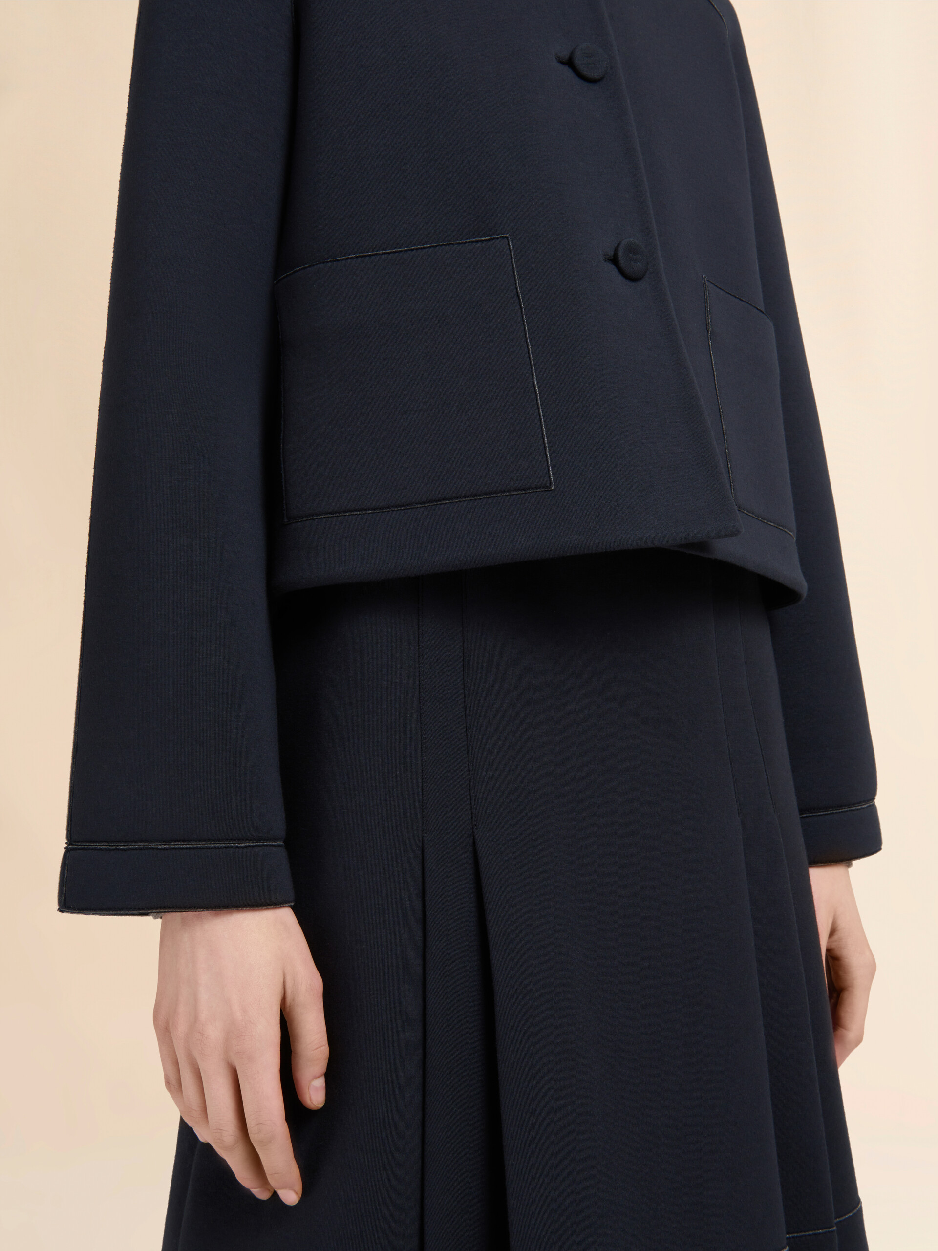 Black jersey jacket with pockets - Jackets - Image 5