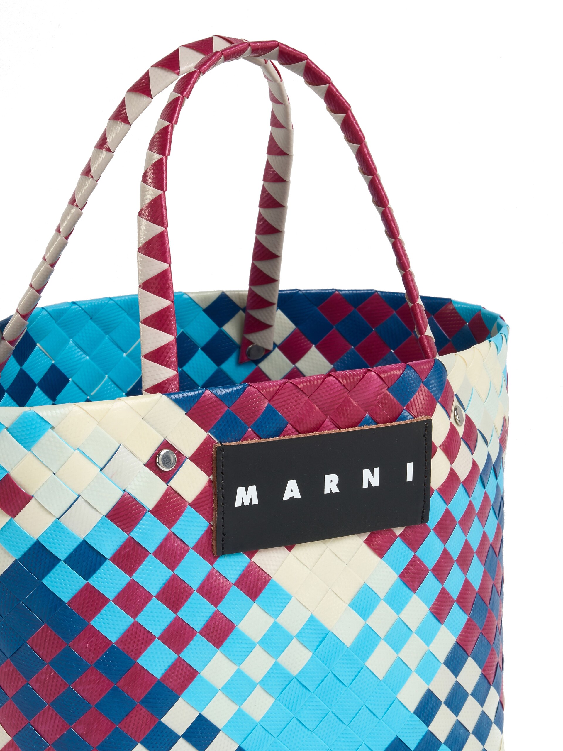 Multicolour MARNI MARKET MINI BASKET bag - Shopping Bags - Image 4
