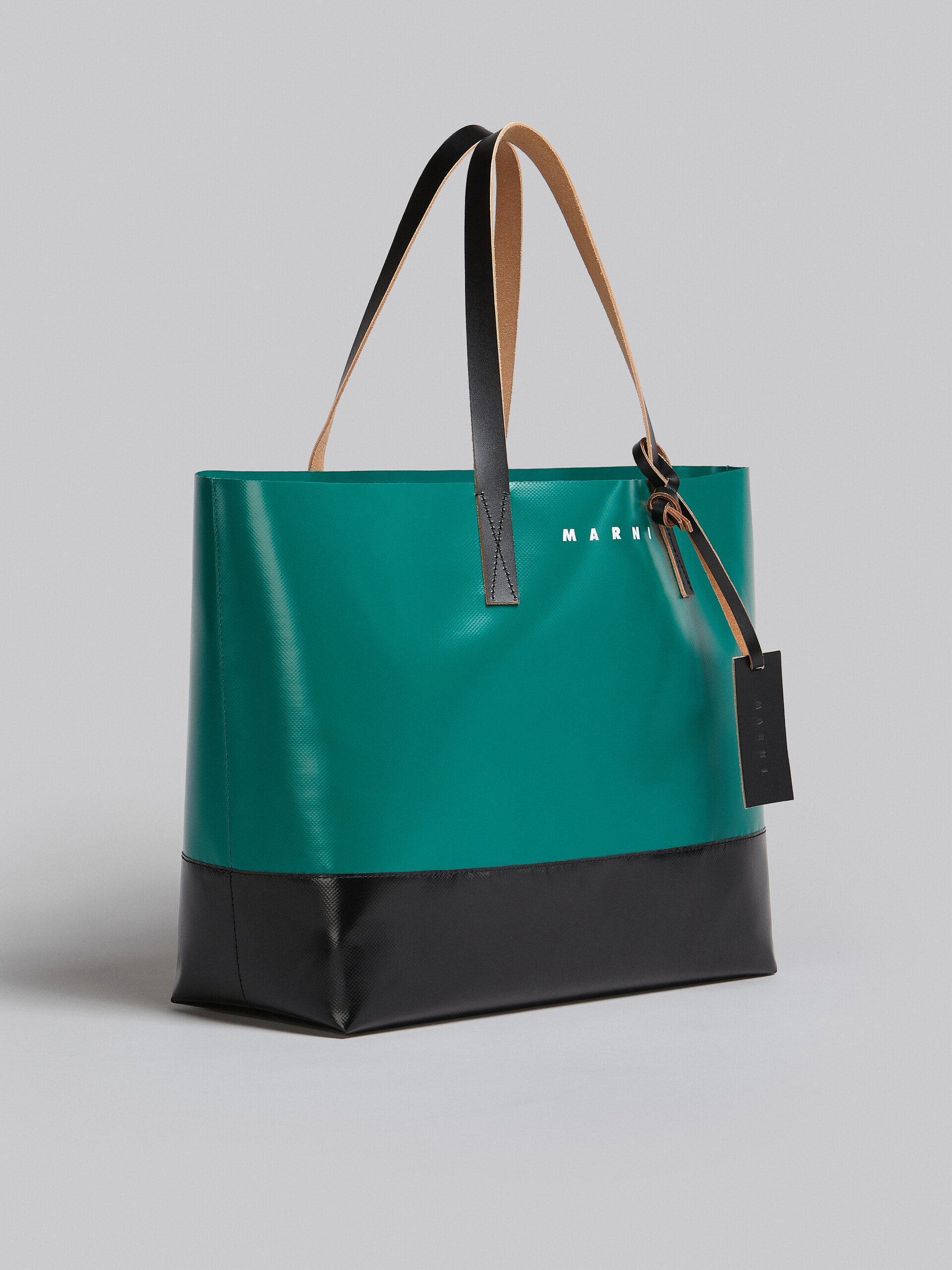 Tribeca shopping bag in green and black - Shopping Bags - Image 6