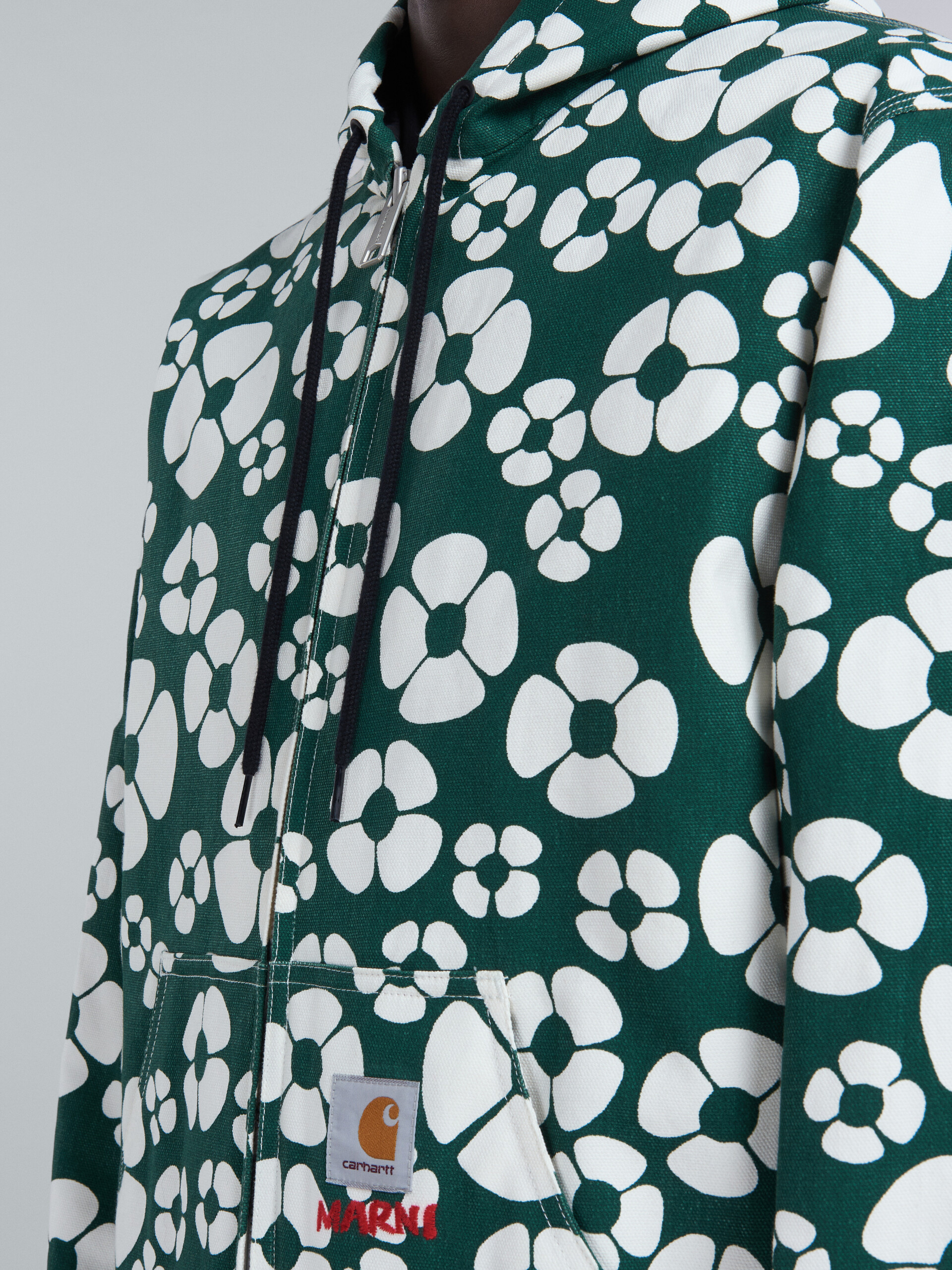MARNI x CARHARTT WIP - green long-sleeved floral jacket - Jackets - Image 5