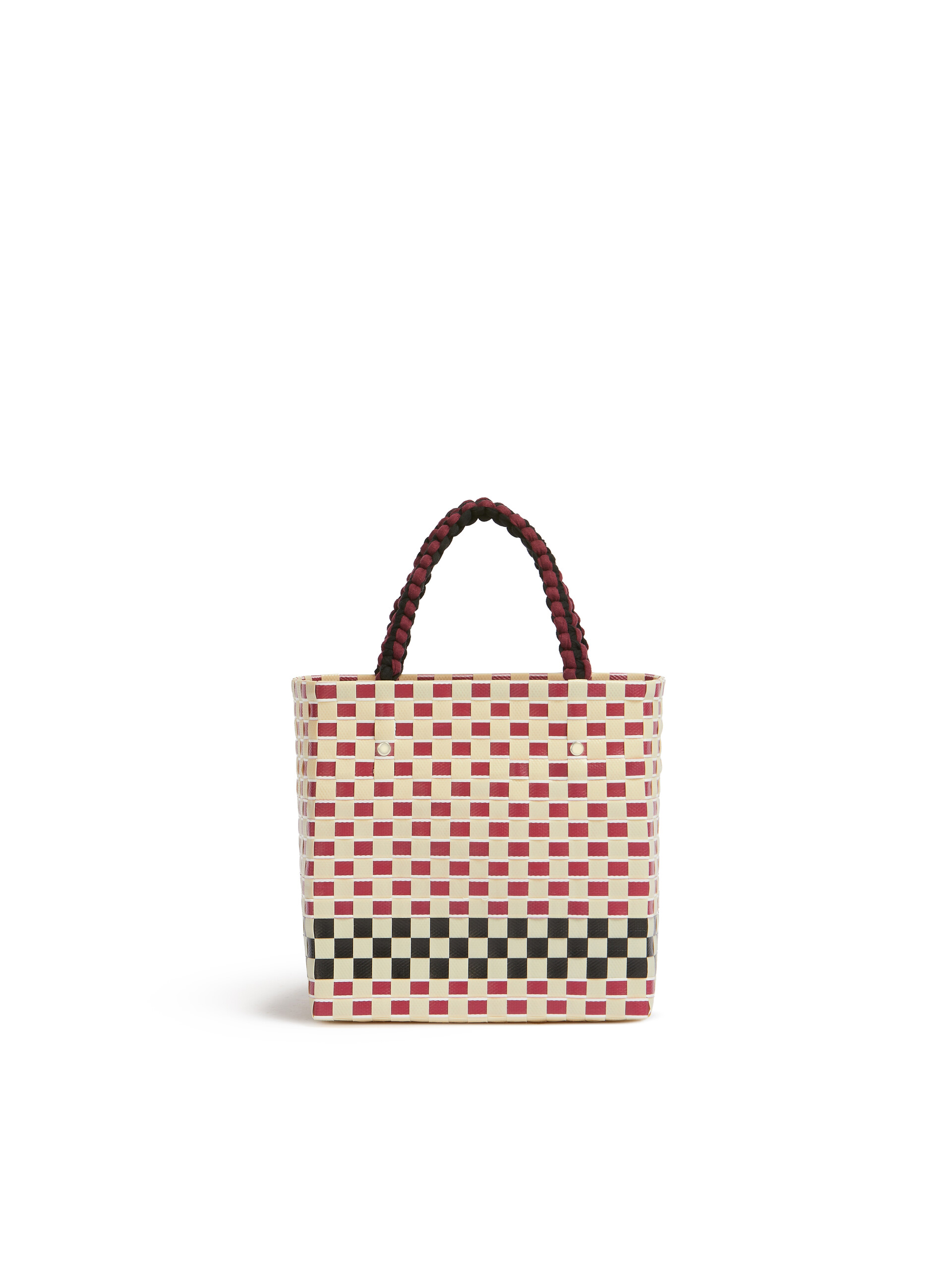 ポップなチェック柄◎*Marni* MARNIMARKET CHECK BASKET *存在感 ブルー&レッド MARNI MARKET CHECK BASKET MINI BAG | Marni