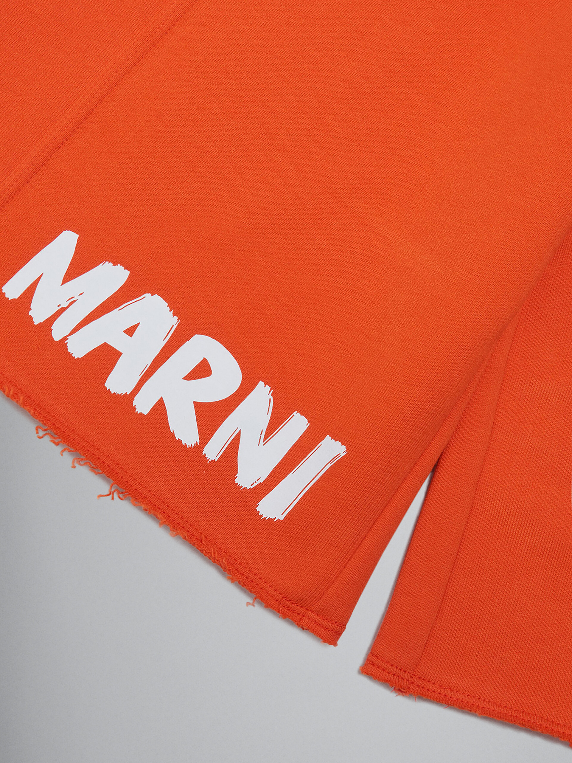 Orange fleece shorts with Brush logo - Pants - Image 3