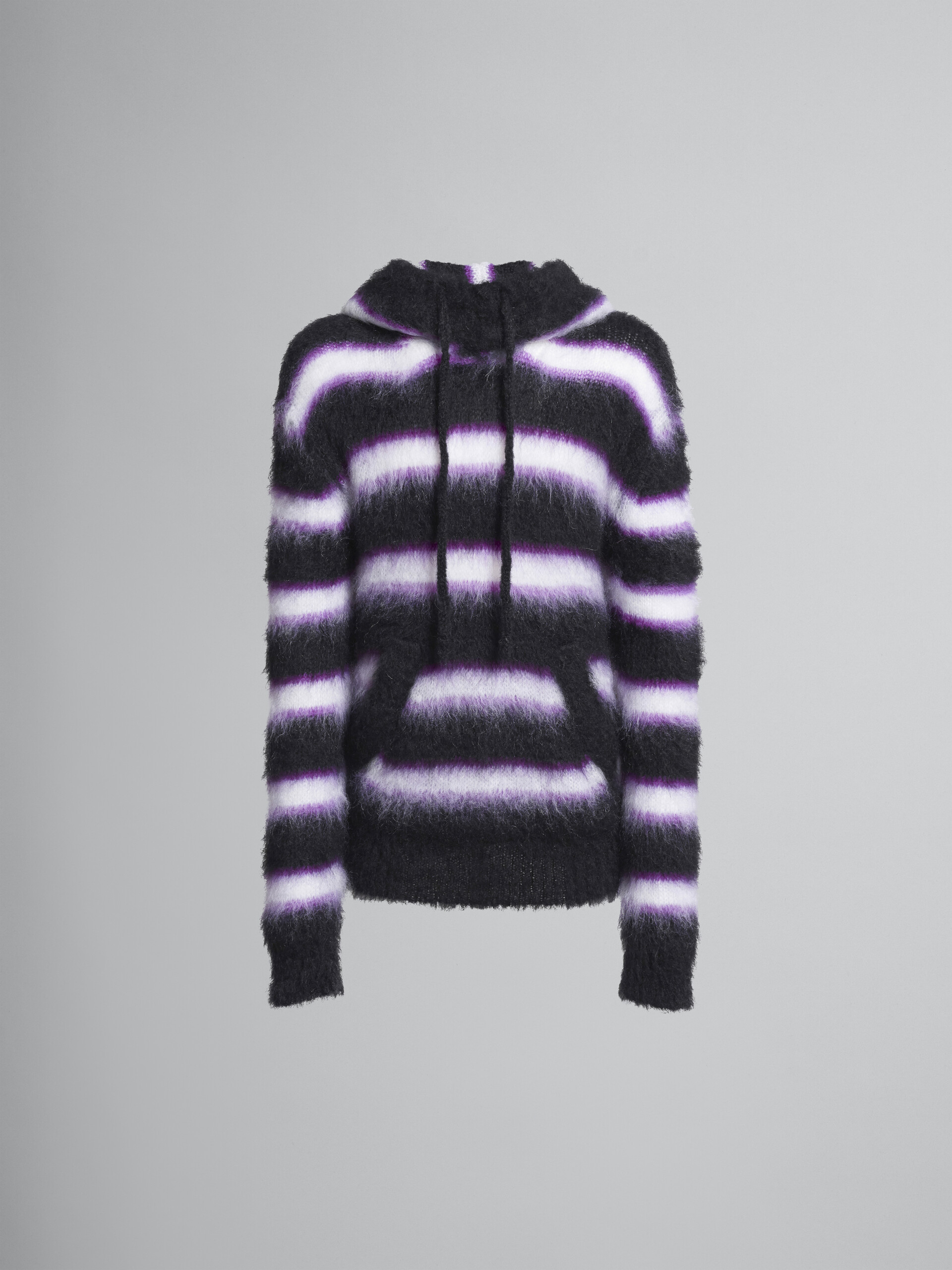 Striped mohair and wool crewneck sweater - Pullovers - Image 1