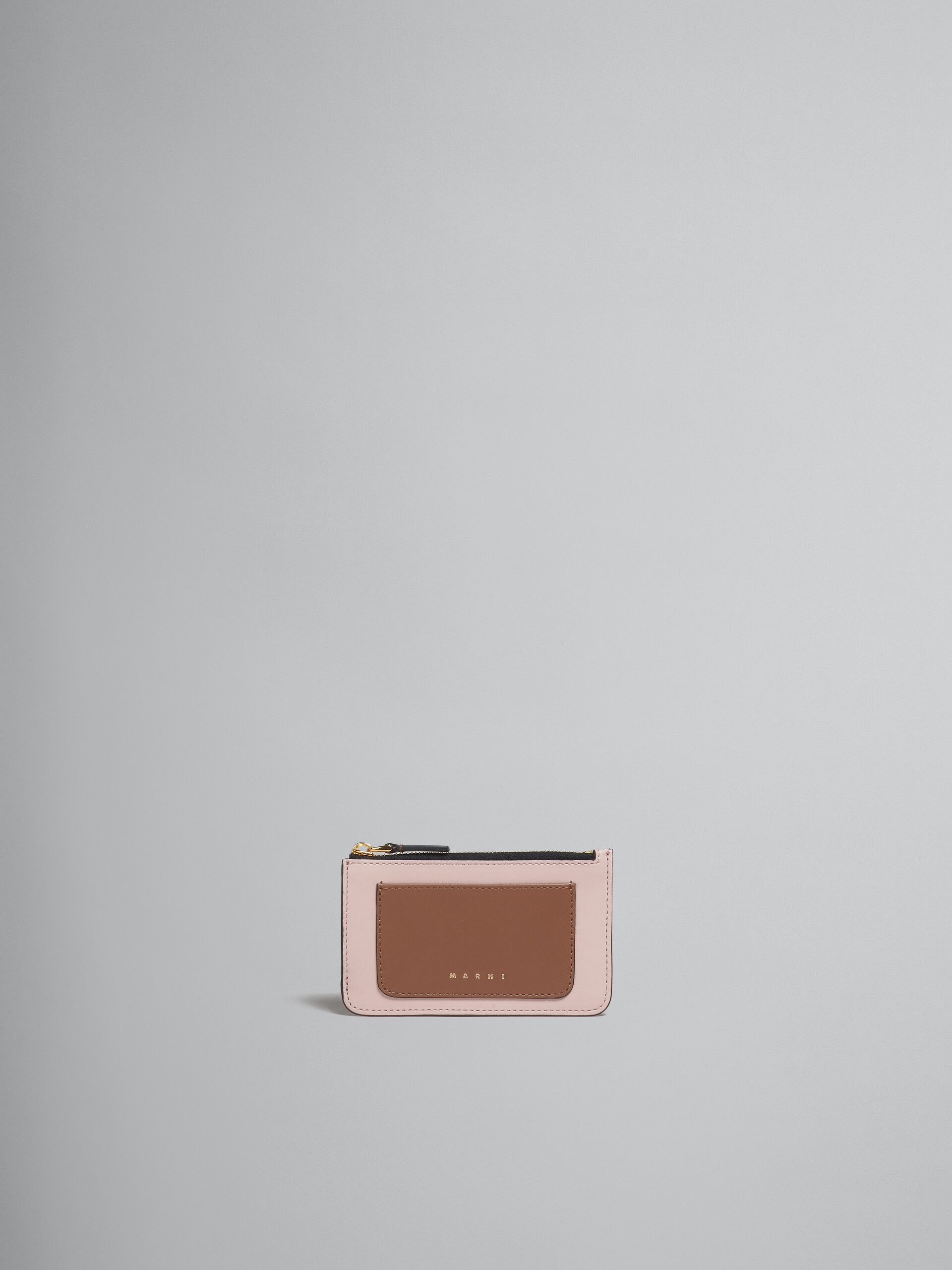ブラウン、ピンク、バーガンディ サフィアーノレザー製 カードケース - 財布 - Image 1